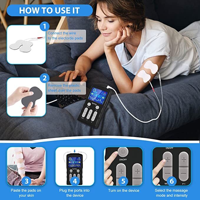 Tens Unit Electric Pulse Massager Muscle Stimulator Therapy Pain Relief Machine