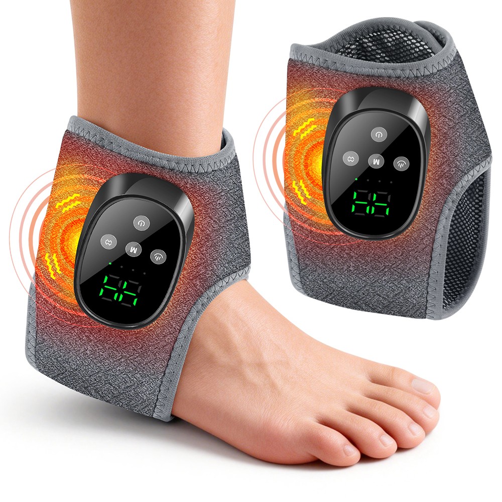 Electric Foot Ankle Massager Pain Relief 4 Modes Vibration Infrared Hot Compress