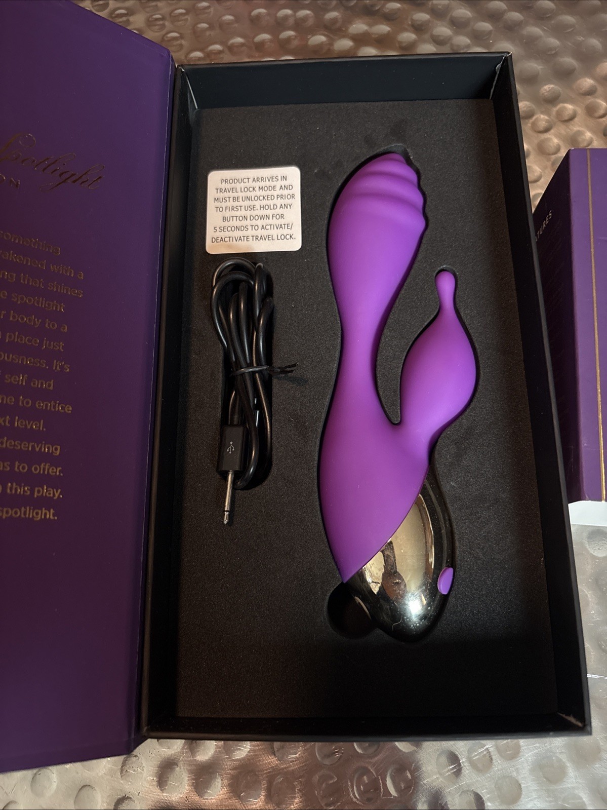 Pure Romance Main Attraction Demo Purple Colored Pleasure Massager