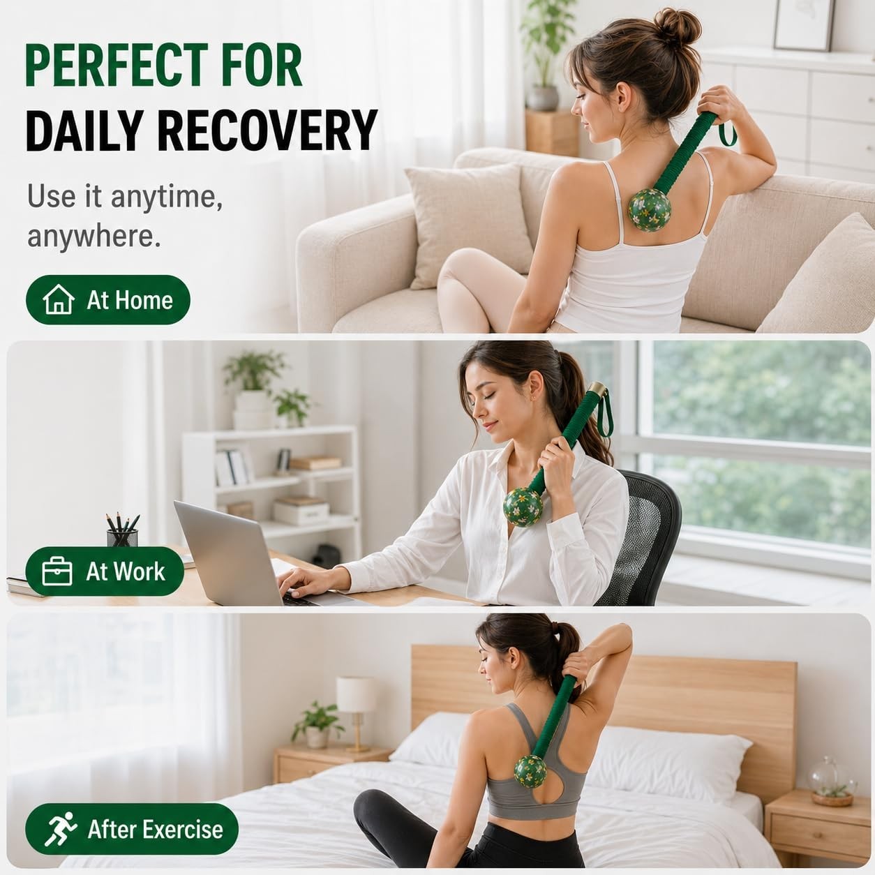 Handheld Mugwort Massage Hammer – Percussion Tool for Muscle Relaxation & Recove