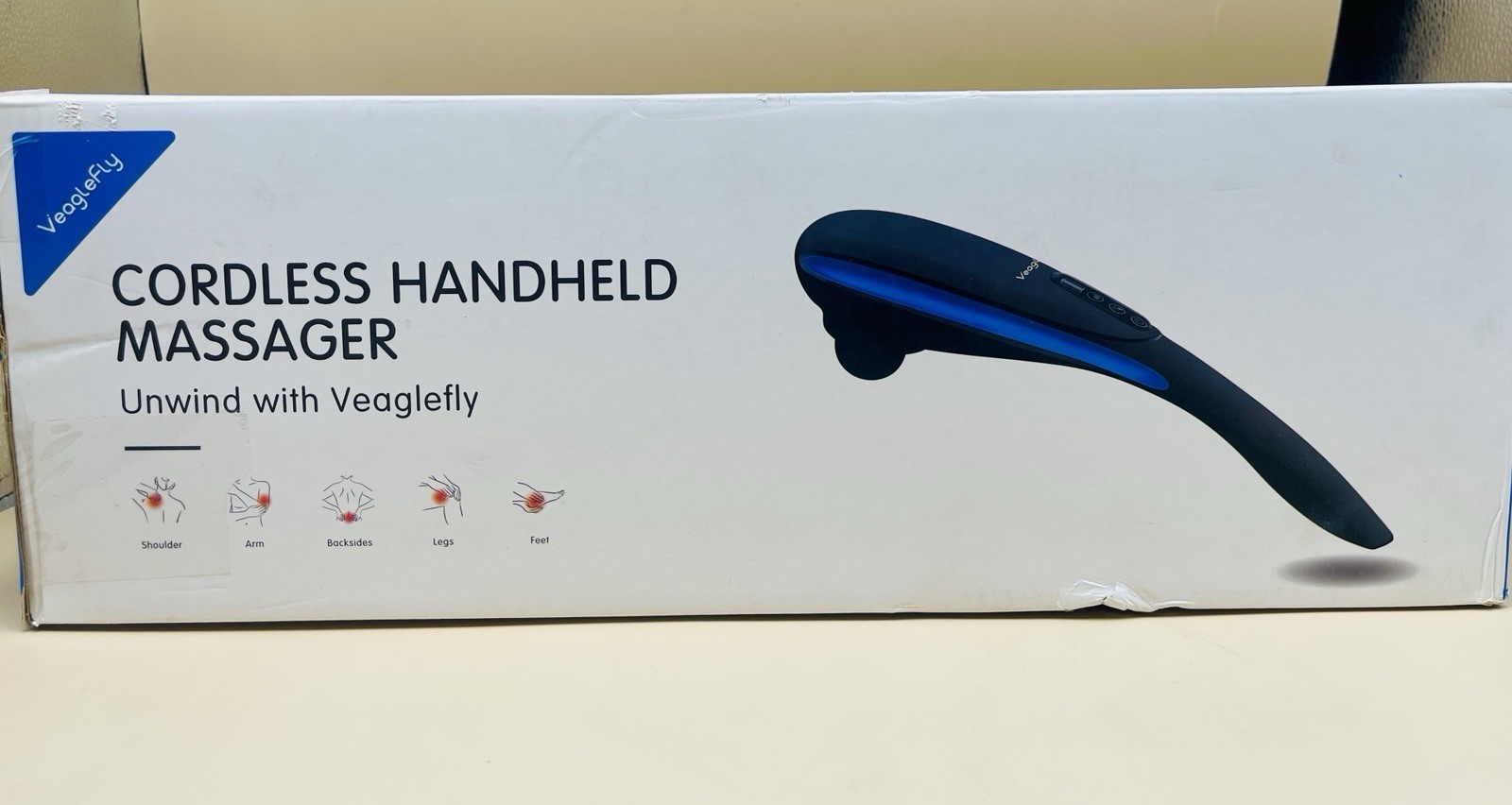 Veaglefly Cordless Handheld Massager Electric Deep Tissue Percussion Back 6 Node