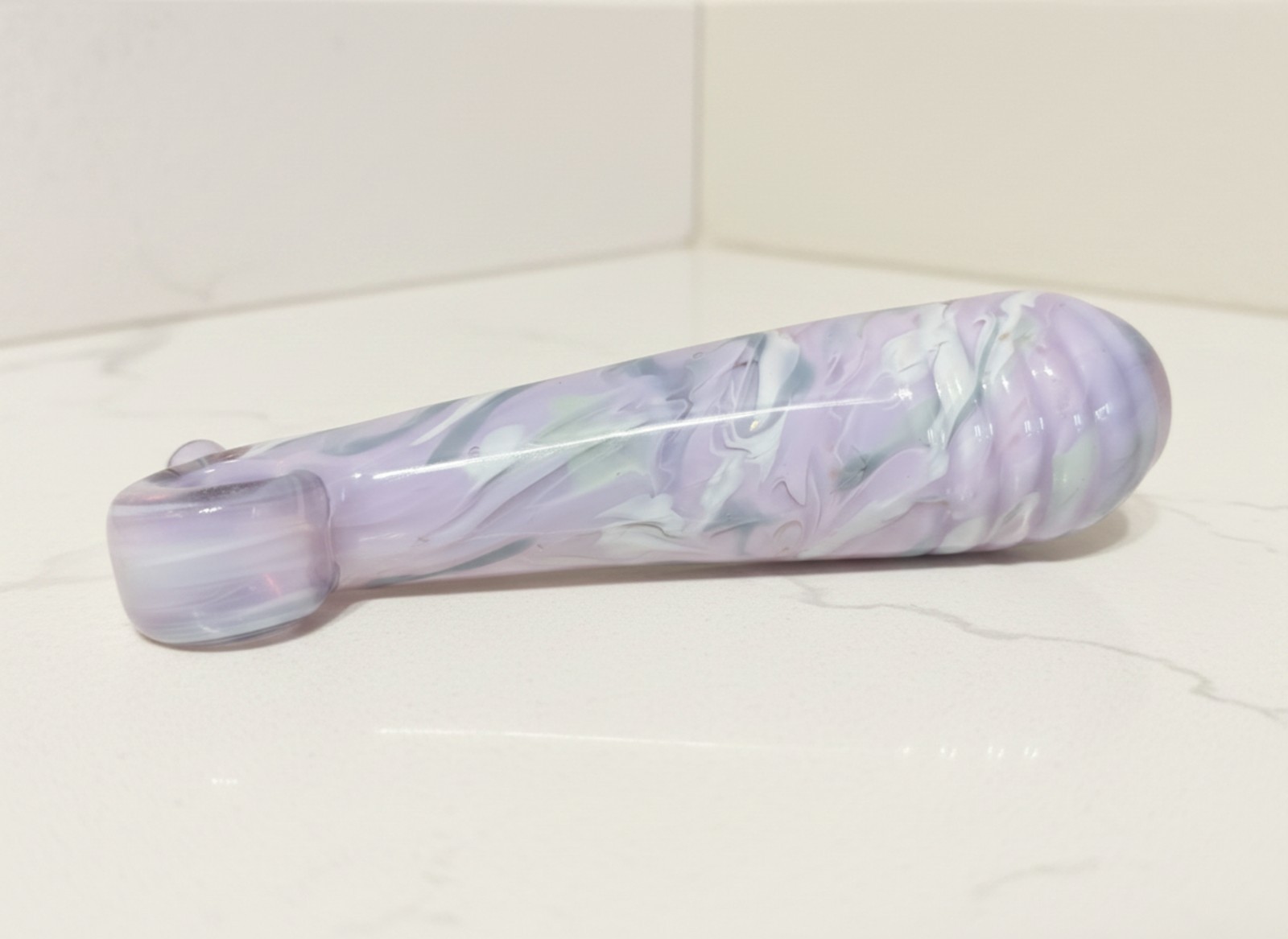 Personal Massager – Pocket Pleaser – Marbled Purple, Blue, and White