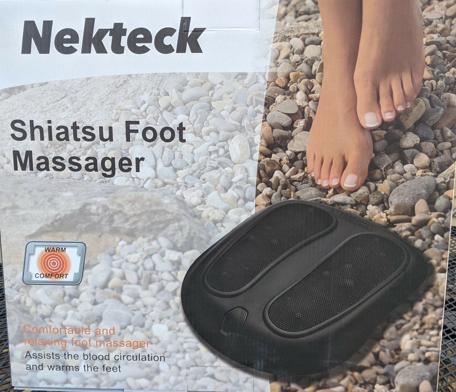 Nekteck Foot Massager Deep Kneading Shiatsu Therapy Massage with Built in Heat