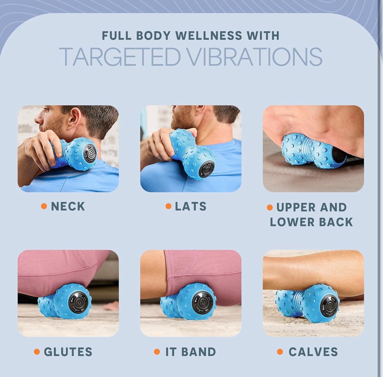 Lifepro 4-Speed Vibrating Massage Ball, Compact Foam Roller for Recovery