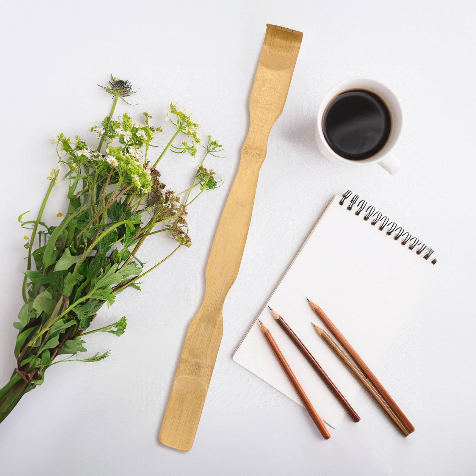 BambooMN 17 Inch Bamboo Wooden Back Scratchers Shoe Horn for Itchy Stress Rel…