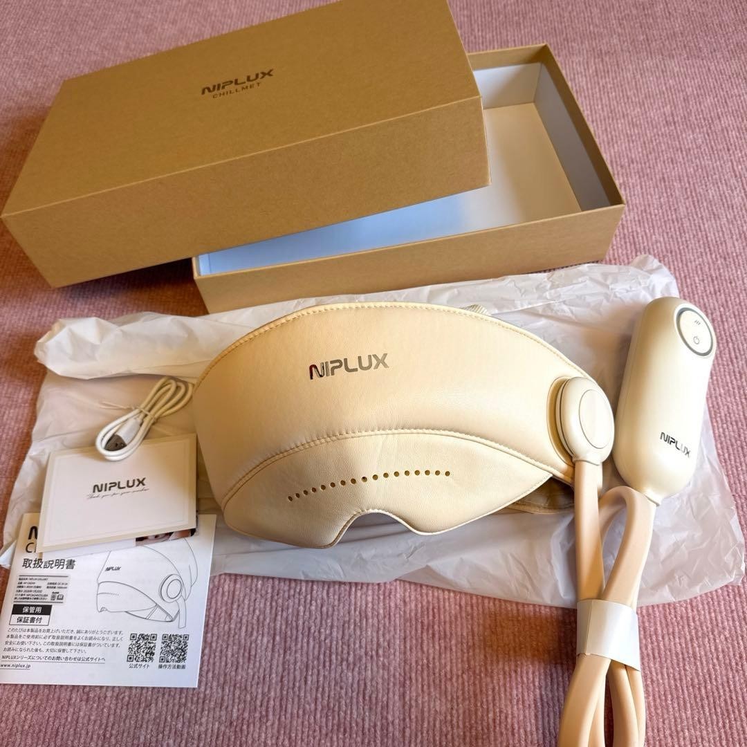 NIPLUX Head Relaxation Device NIPLUX CHILLMET Eye Warmer Head Spa Beige New k66