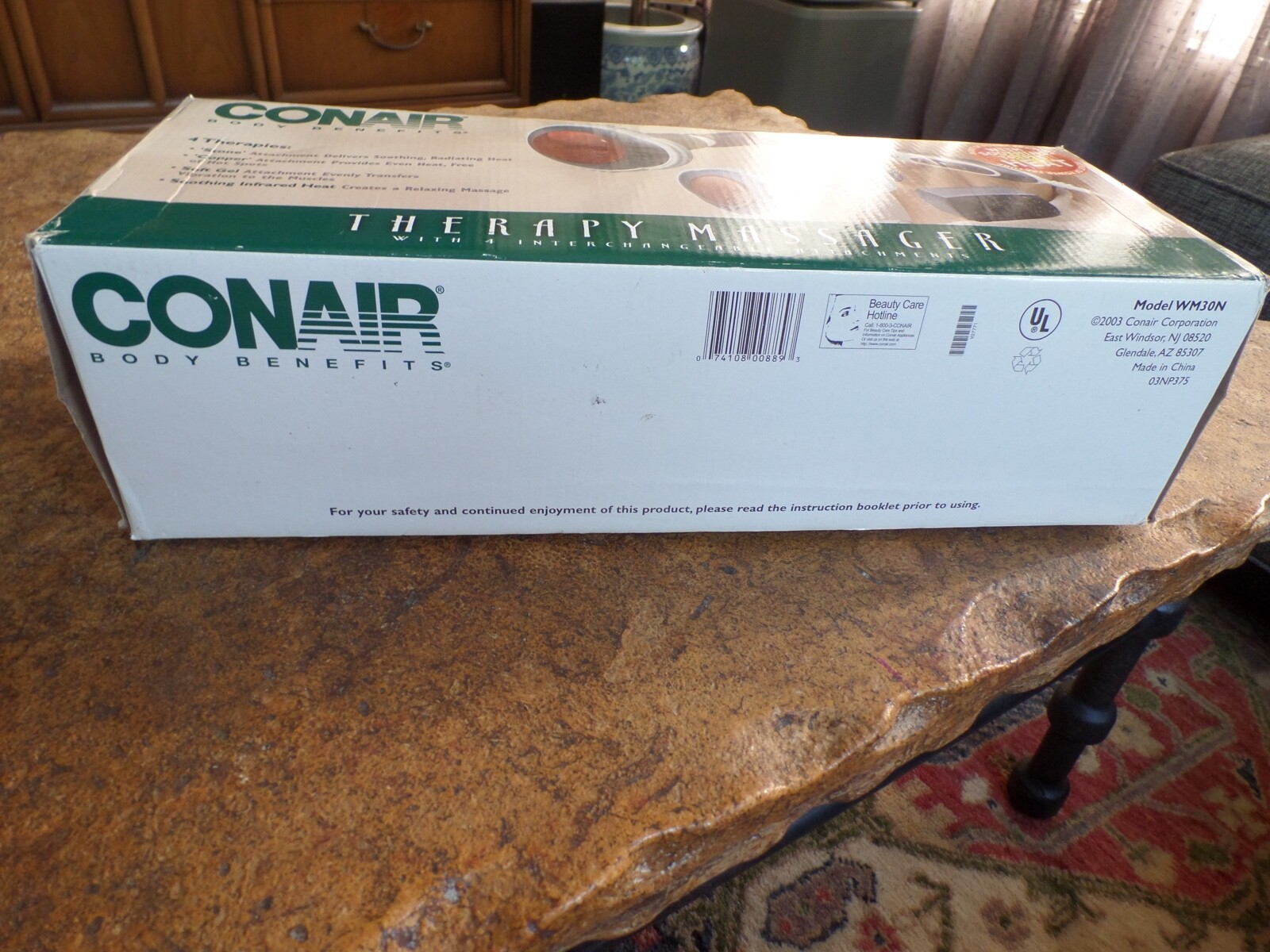 Therapy Massager by Conair with 3 Interchangeable Attachments in Box Model WM30N