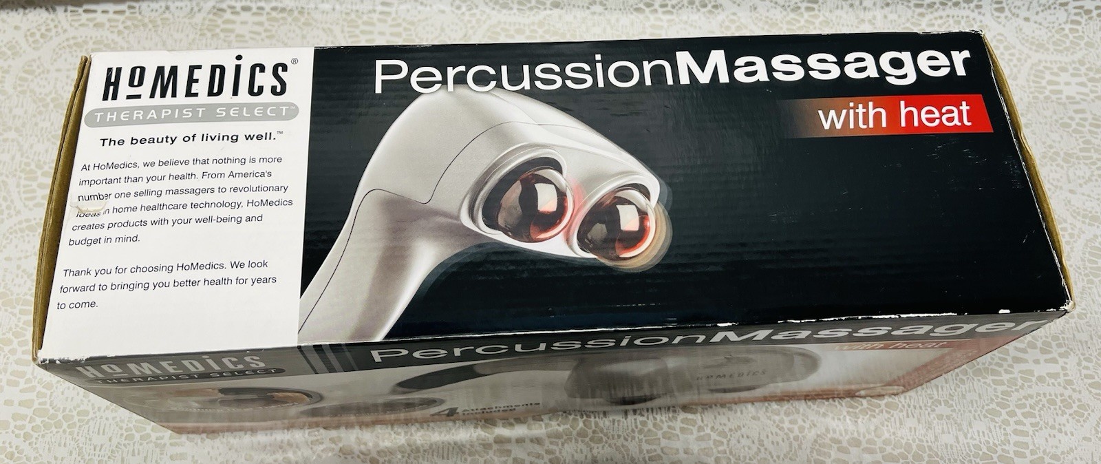 Homedics PA-1HW2 Therapist Select Variable Percussion Massager Heat/Attachments