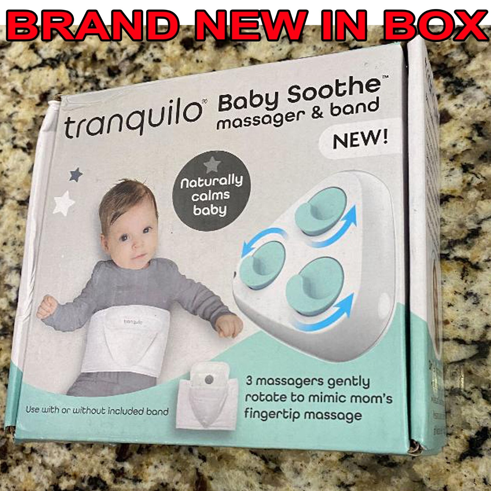 Tranquilo Baby Soothe Massager & Band – Naturally Calms Baby NEW IN BOX
