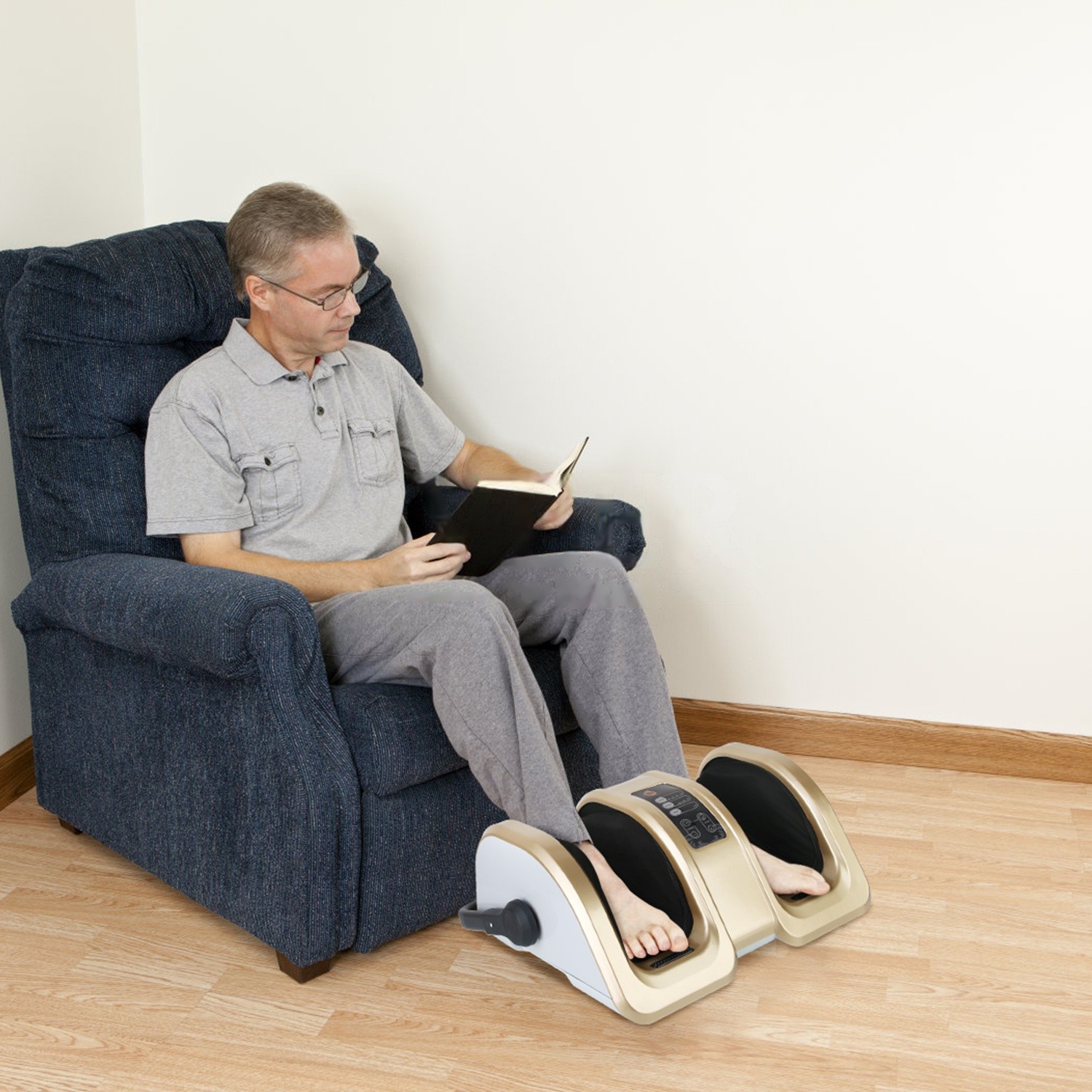 Shiatsu Electric Kneading Foot Massager Machine Adjustable Speeds Remote Control