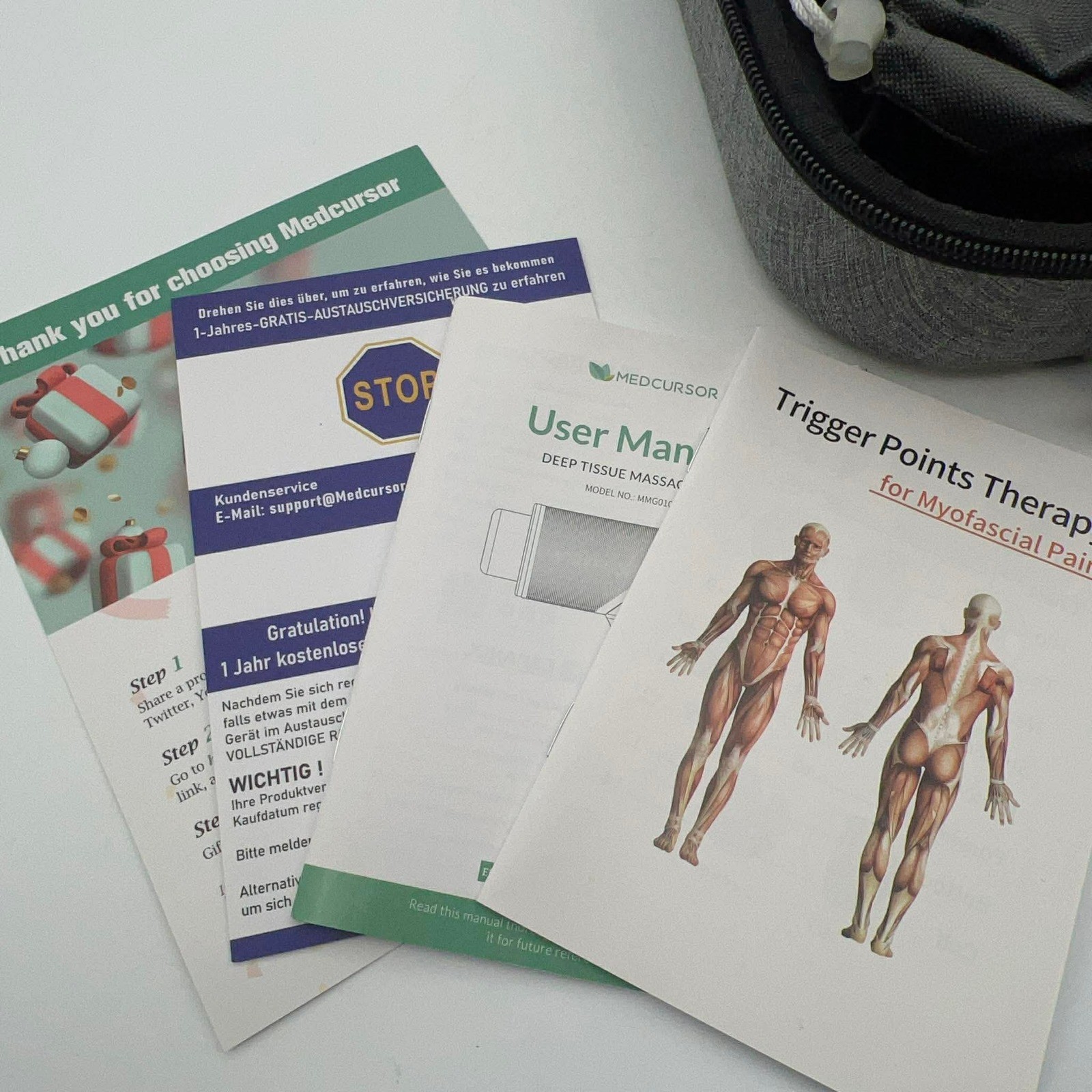 Medcursor Deep Tissue Massage Gun MMG0101 Handheld Percussion Massager Grey Case