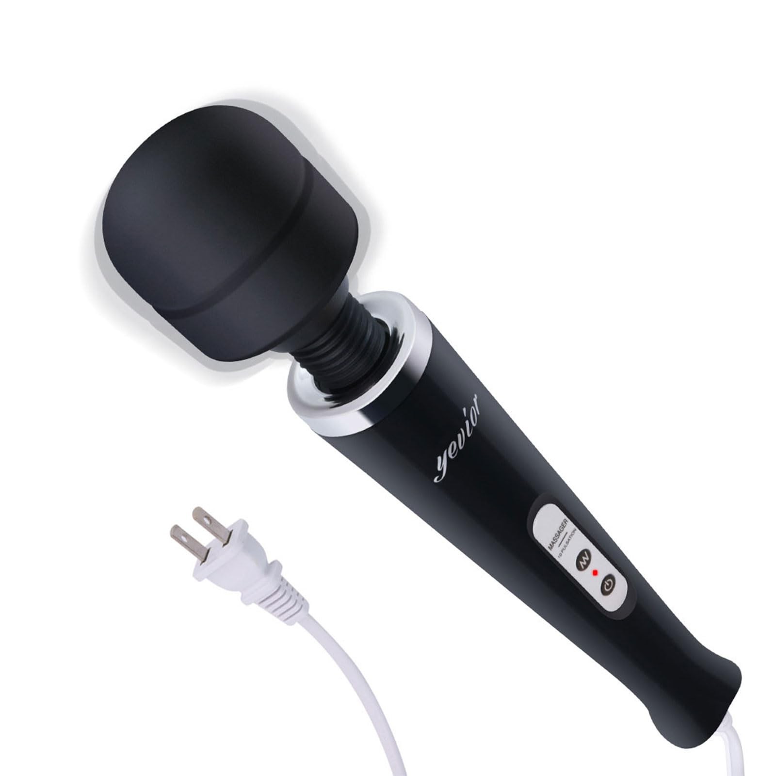 YEVIOR Wired Powerful Handheld Massager with 10 Pulse Settings Strong Vibrati…