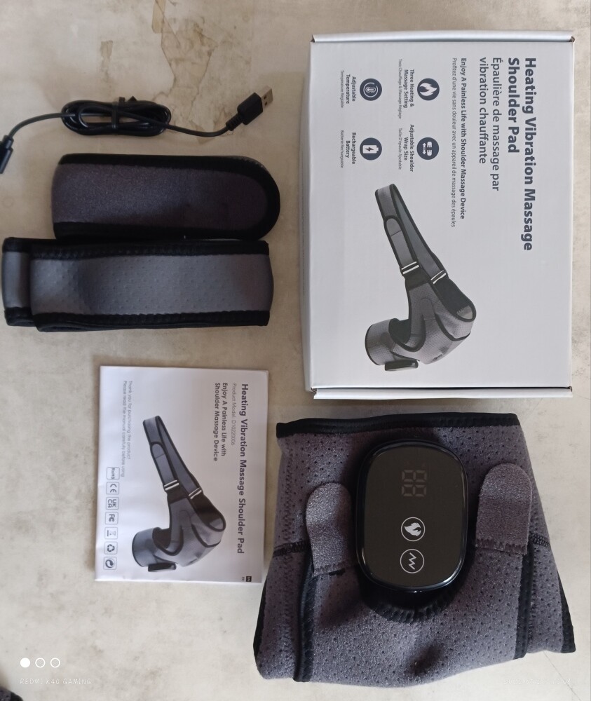 Electric Shoulder Massager with Heat Vibrating Therapy pain relief & relaxation