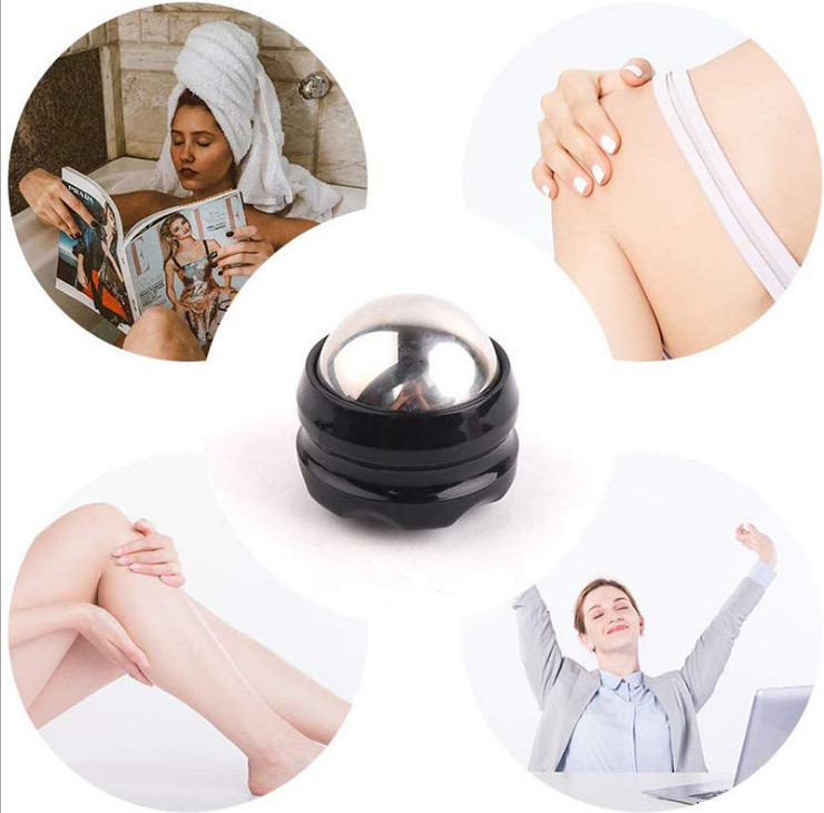 1PC Cold Massage Ball Manual Roller Ball Stainless Steel Fitness Massage Ball