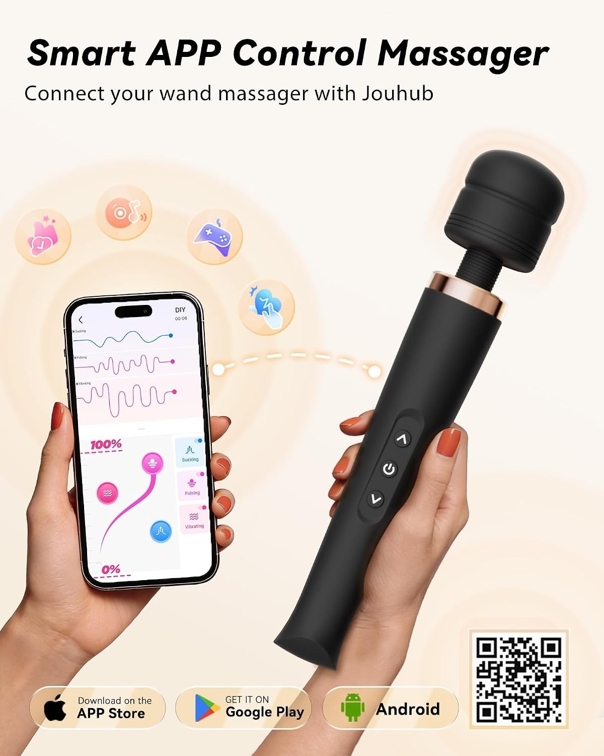 AI Sync App Controlled Massager for Personalized Vibrating Massage Experience