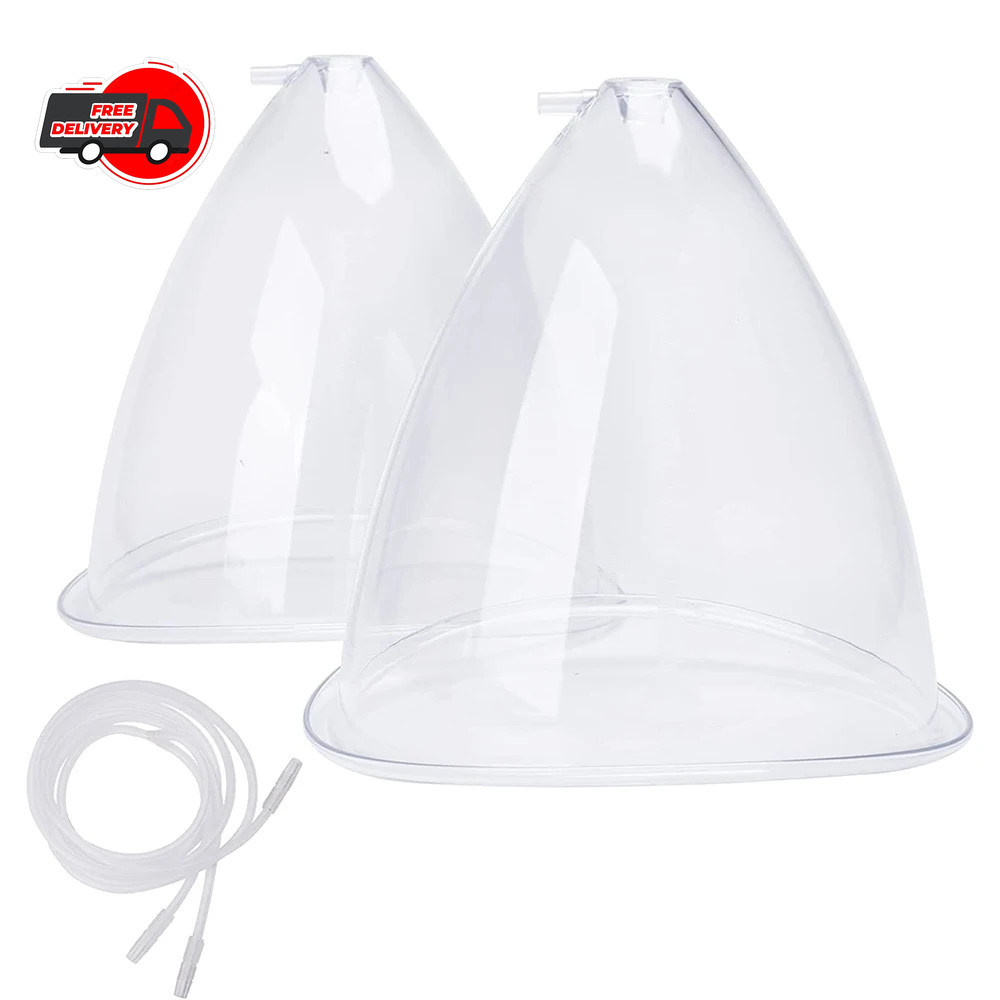 2pcs Breast Hip Vacuum Cupping Massage Cups 180/150ml Enlargement Suction Set 💆