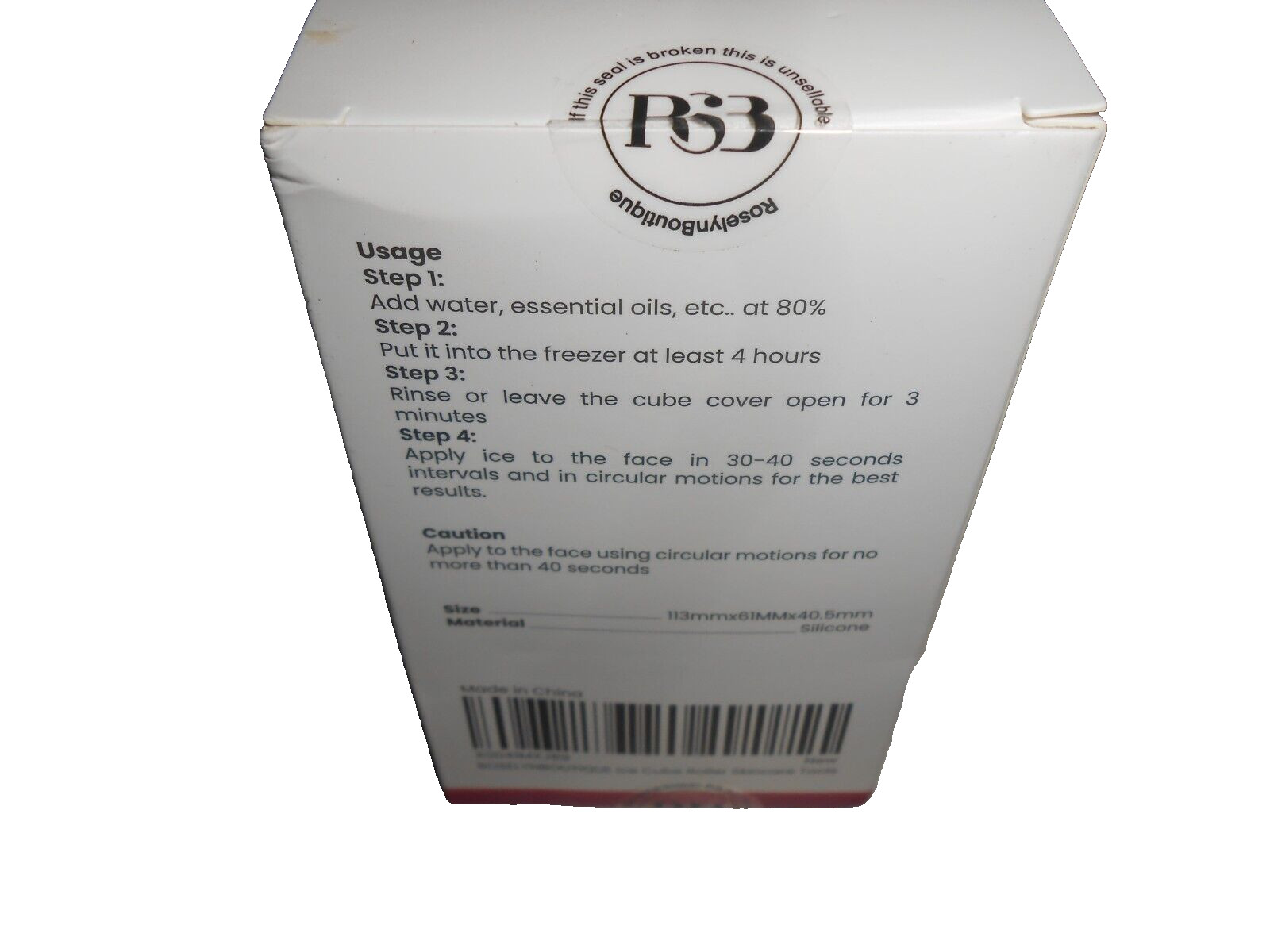 New in box Roselyn Boutique Face Ice Roller Pink in Color