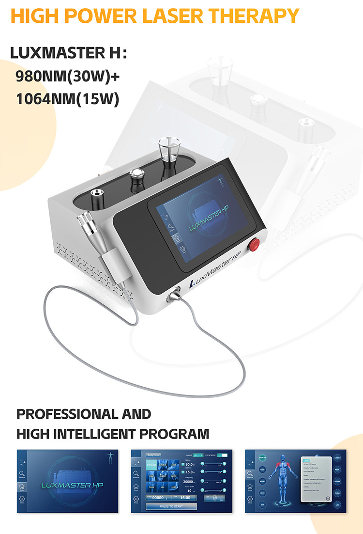 LuxMaster Dual Wavelength 1064nm&980nm High Intensity Laser Therapy Machine