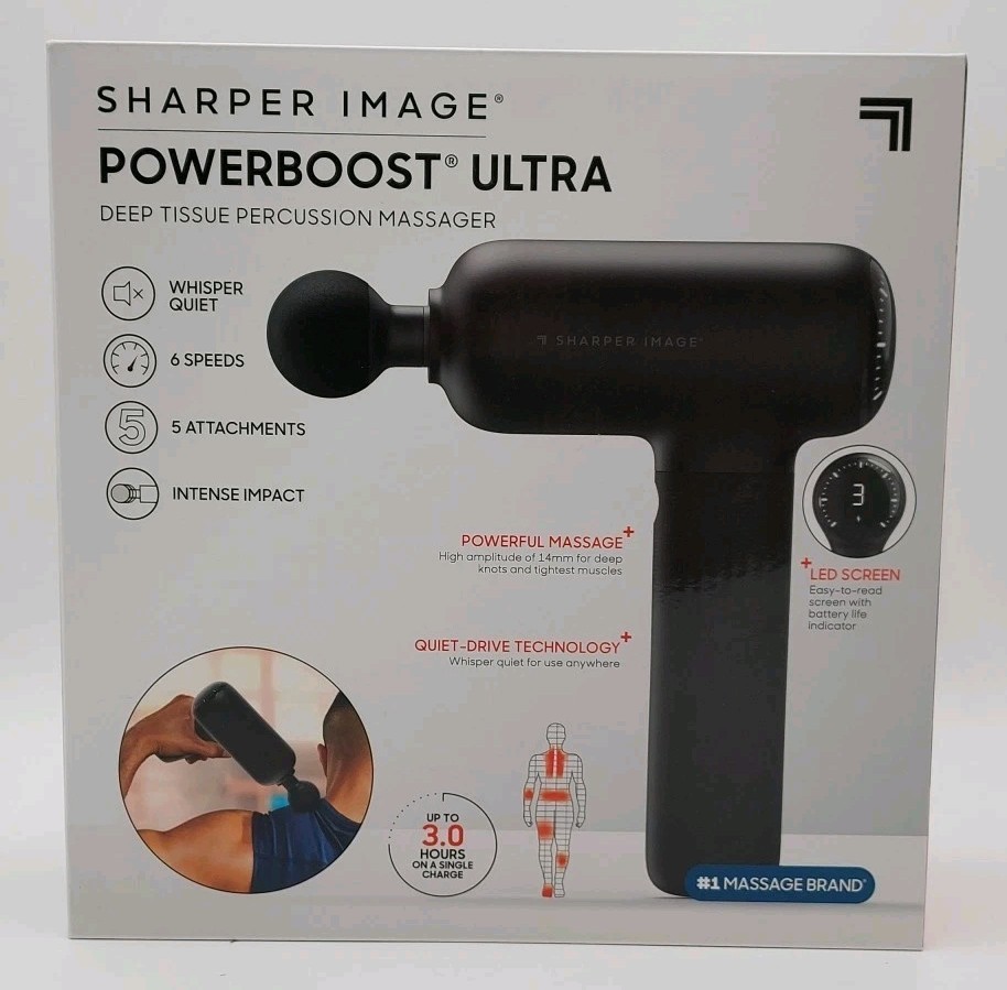 Sharper Image Powerboost Ultra Deep Tissue Percussion Massager (I3-A2)