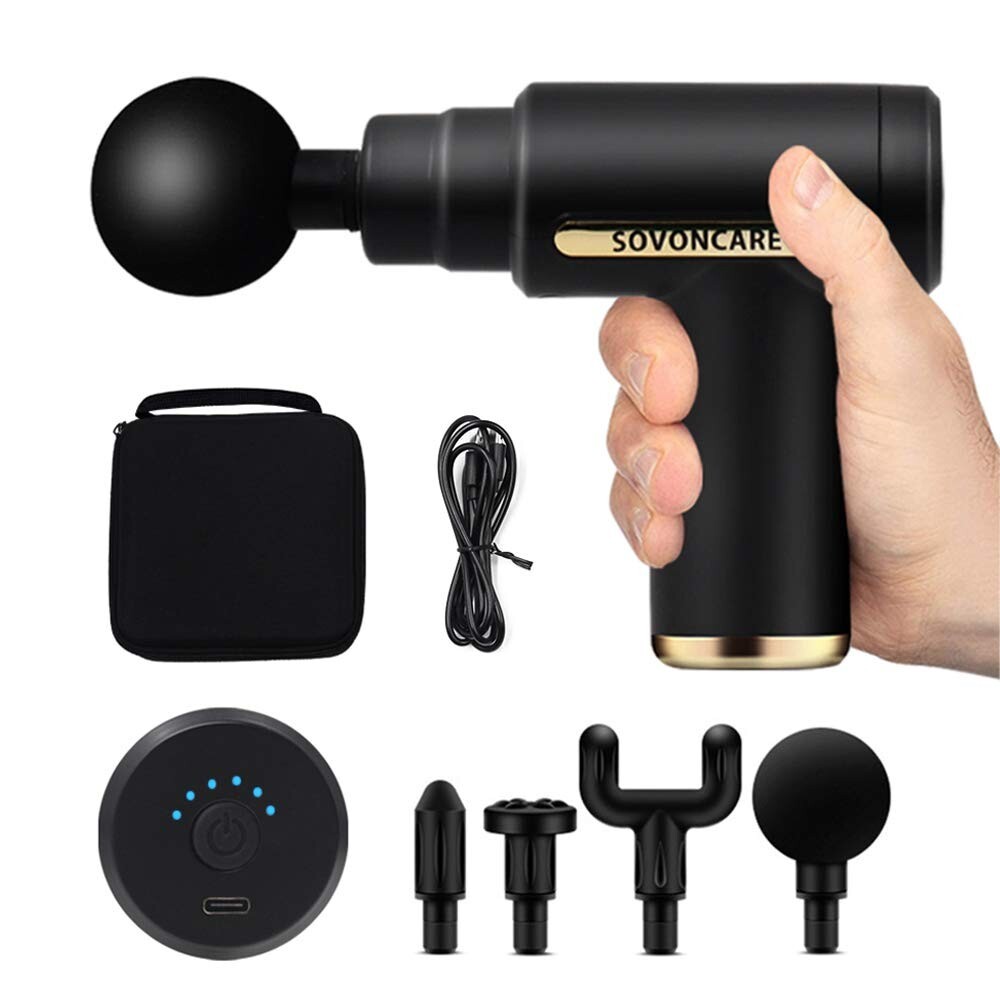 High-Intensity Travel-Friendly Rechargeable Mini Percussion Massager!