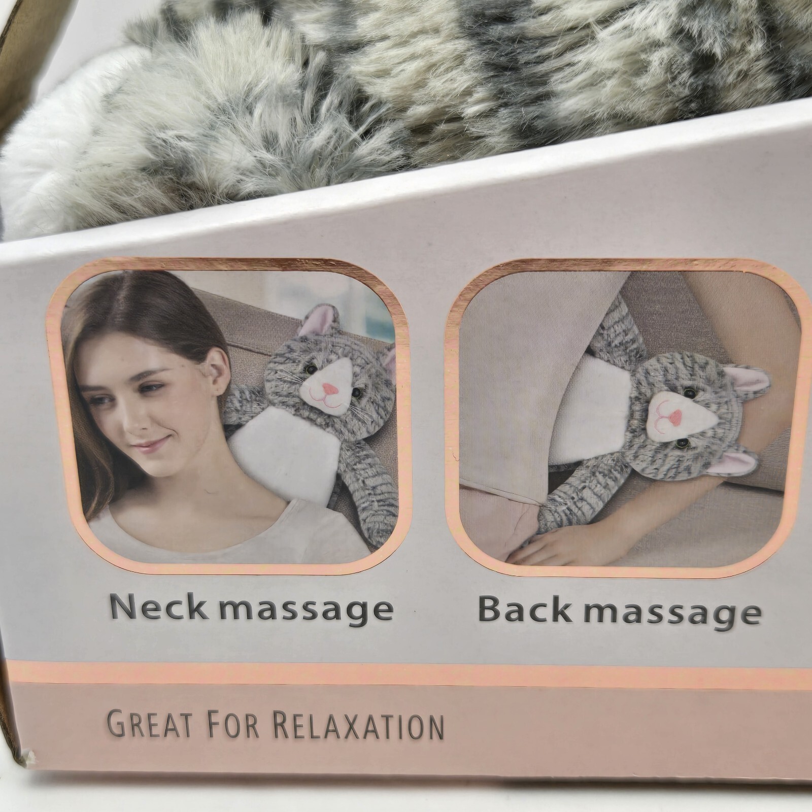 Health Touch Huggable Massaging Kitty Cat Plushy with Relaxing Vibrations