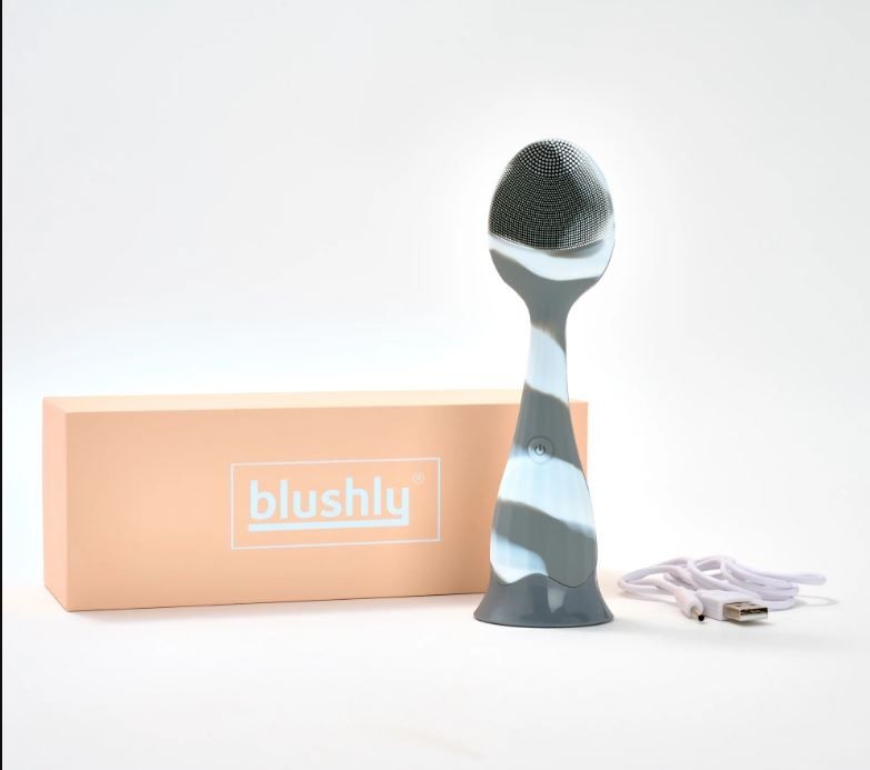Blushly Sonic Silicone Face Brush with Heat A672210 White Marble