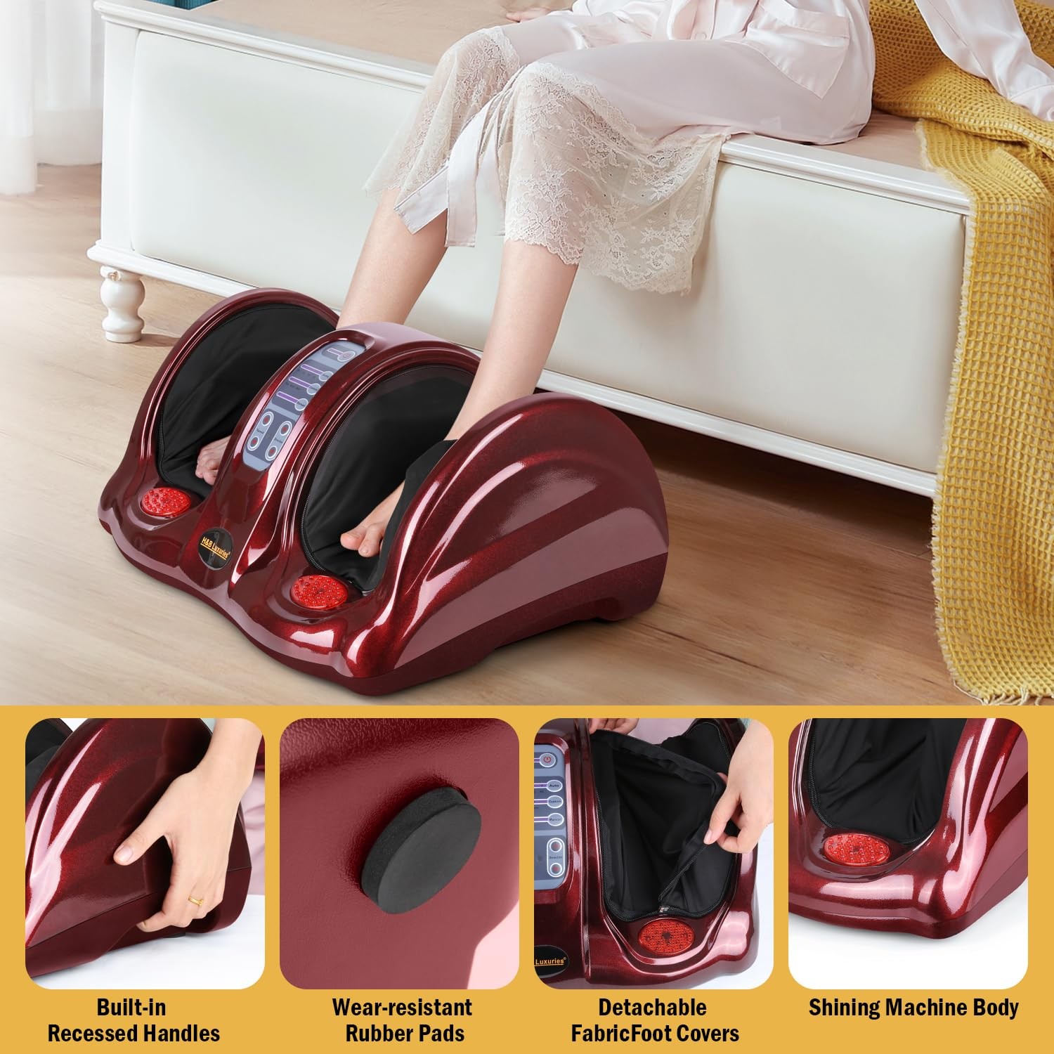 H&B Luxuries Hb Luxuries Shiatsu Foot Massager Machine Remote Controller
