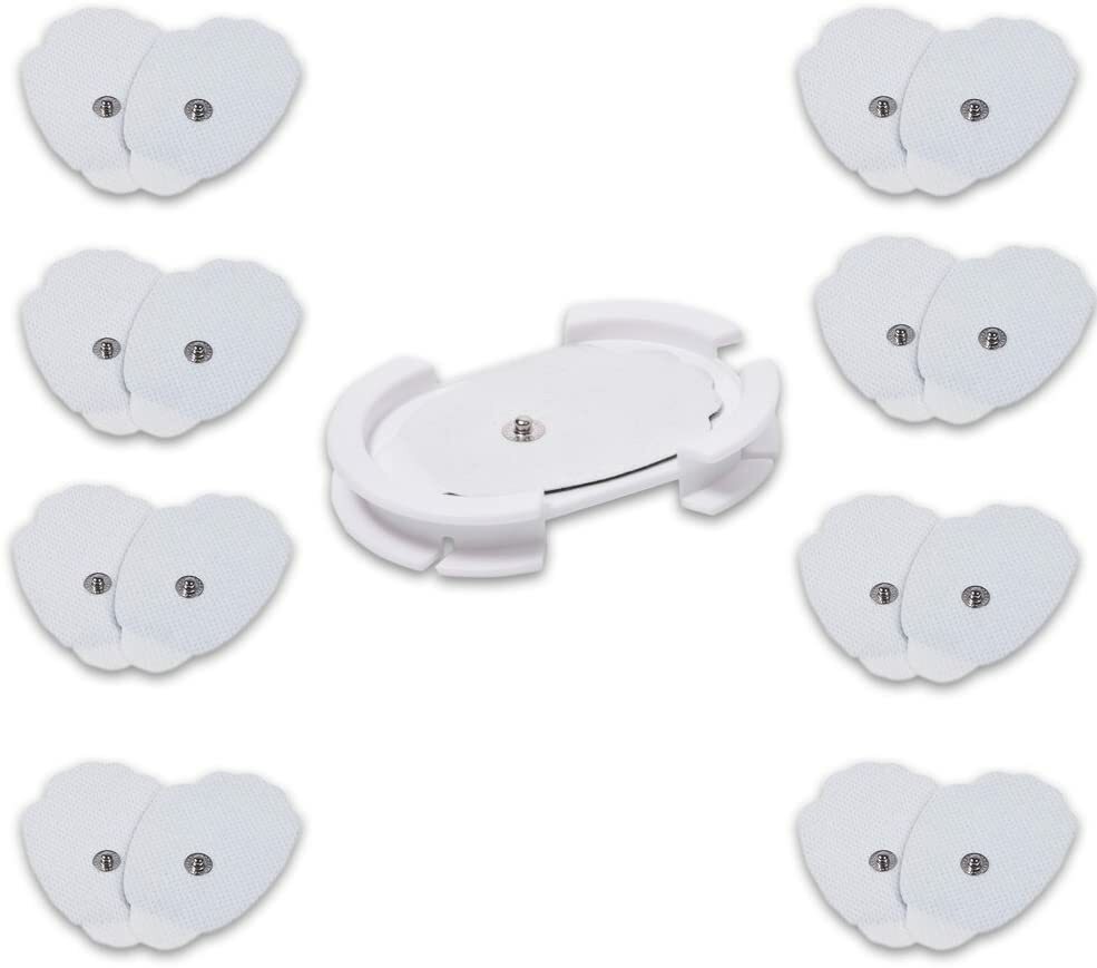 Tens Unit Pads Patches Holder with Extra Replacement Reusable Electrodes