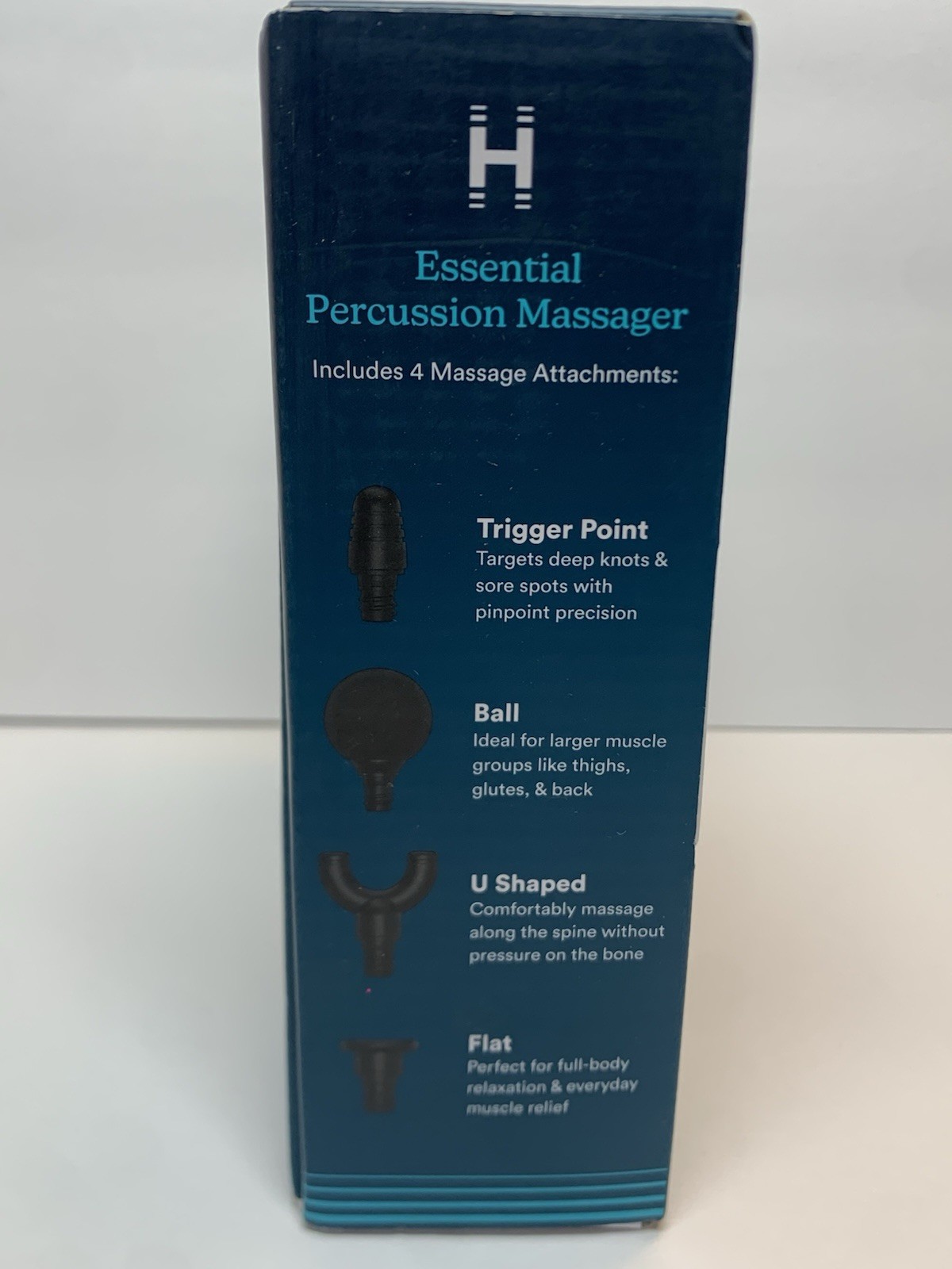 Homedics Essential Percussion Massager w/4 Attachment Heads, Complete Relief NEW