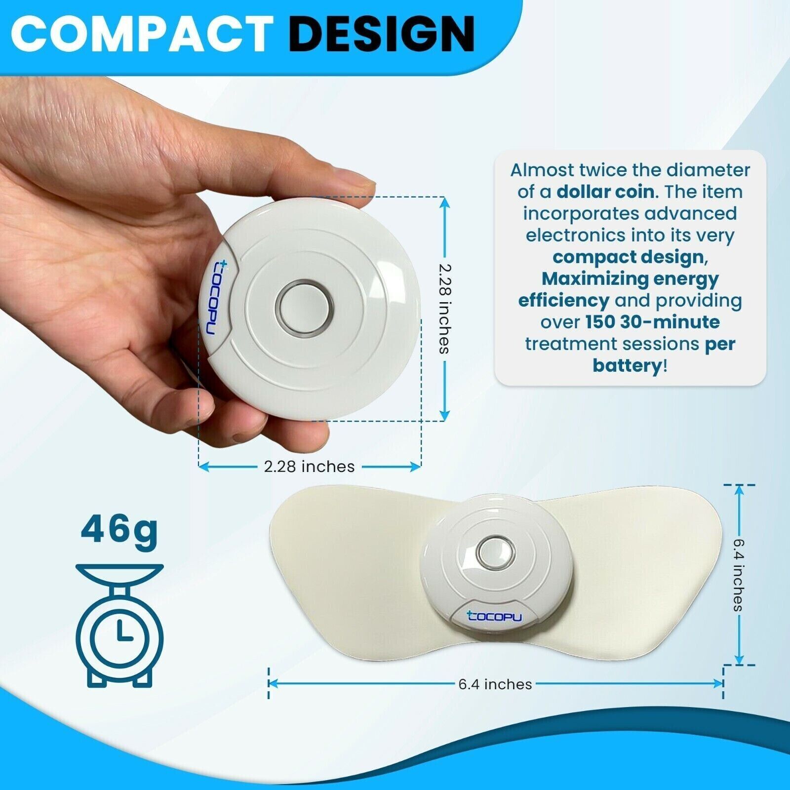 Wireless TENS Unit Back Pain Relief Massager – APP Controlled Bluetooth Muscle S