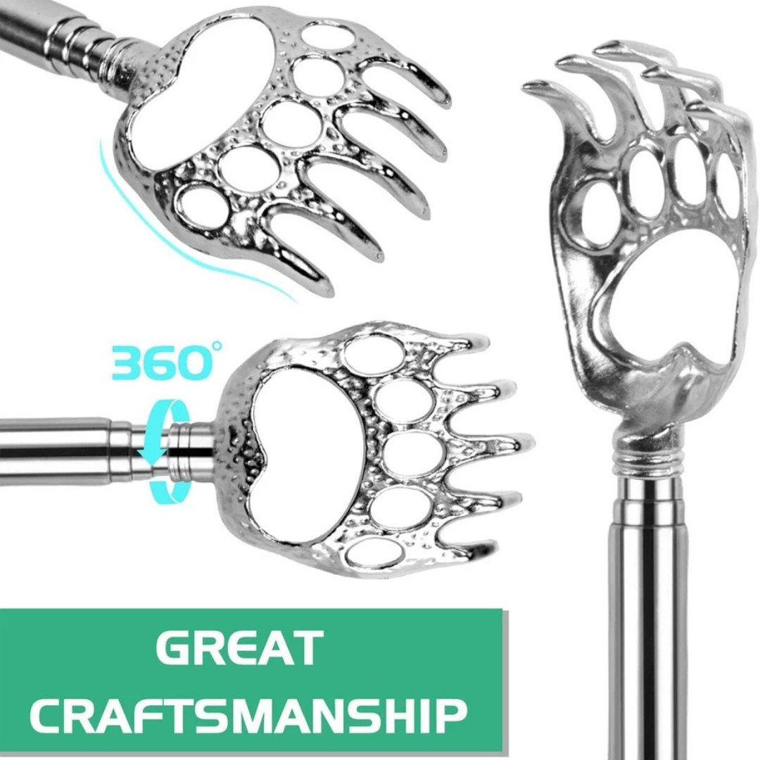 Metal Back Scratcher Back Extendable Massager Bear Claw Telescopic New