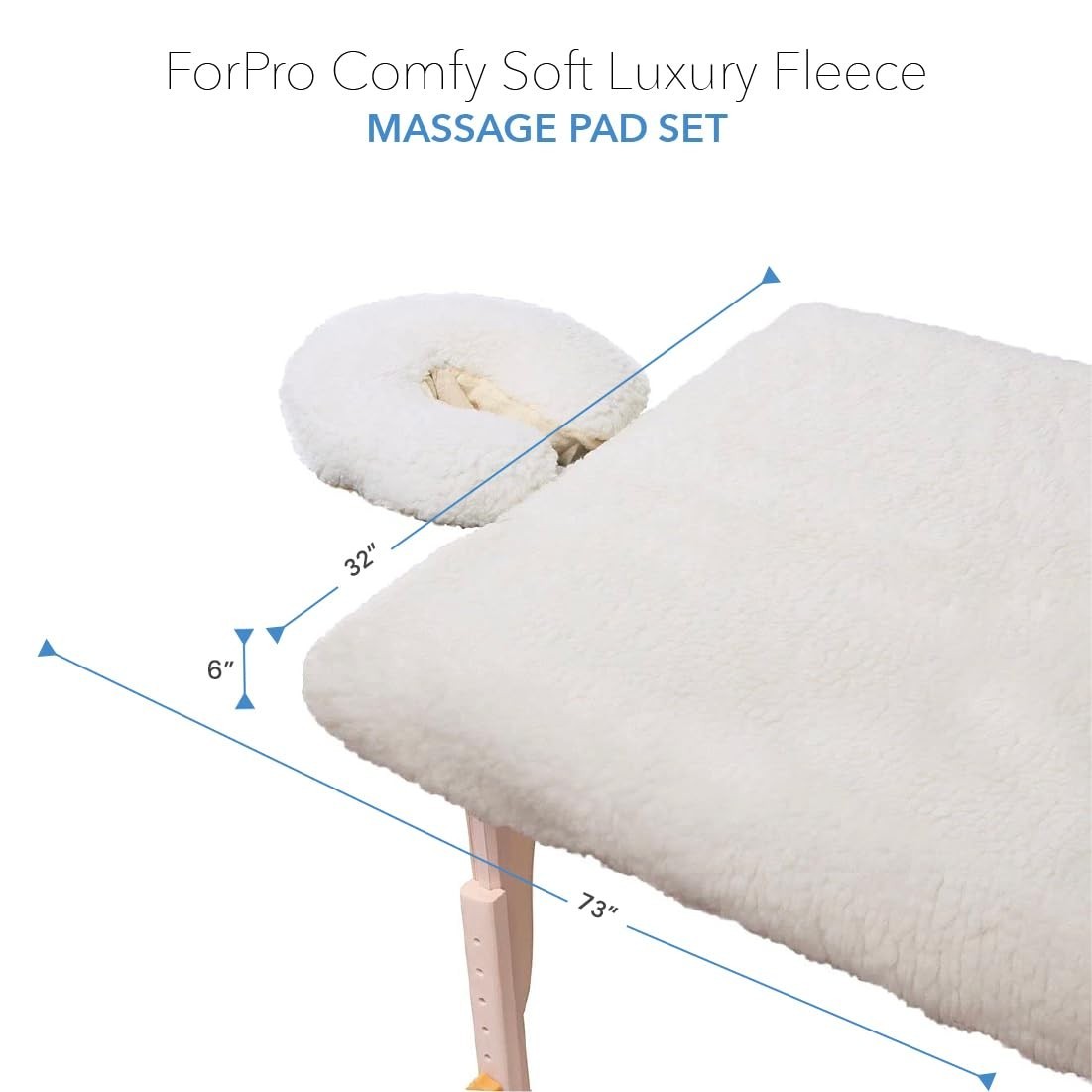 ForPro Professional Collection Comfy Soft Luxury Fleece Massage Pad Set, Extra