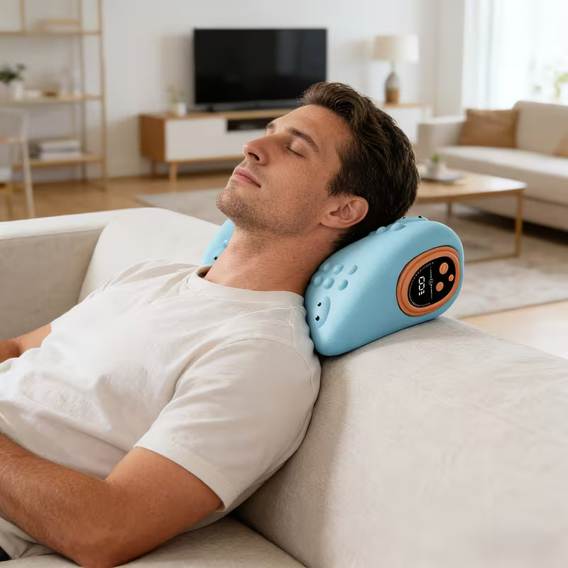 Portable Shiatsu Neck Massager Pillow Cervical Relaxer Electric Pain Relief New