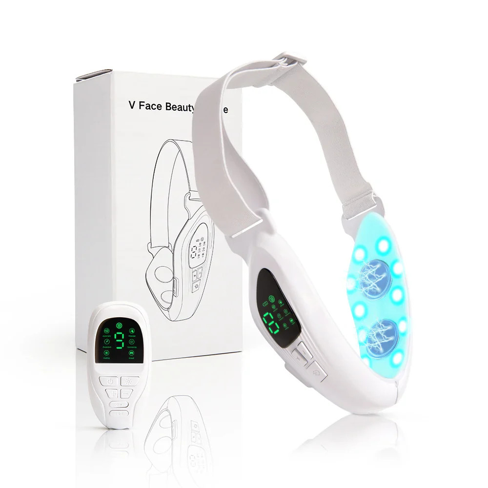 4-in-1 Facial Massager with Remote Control, 5 Modes, 15 Intensities, White