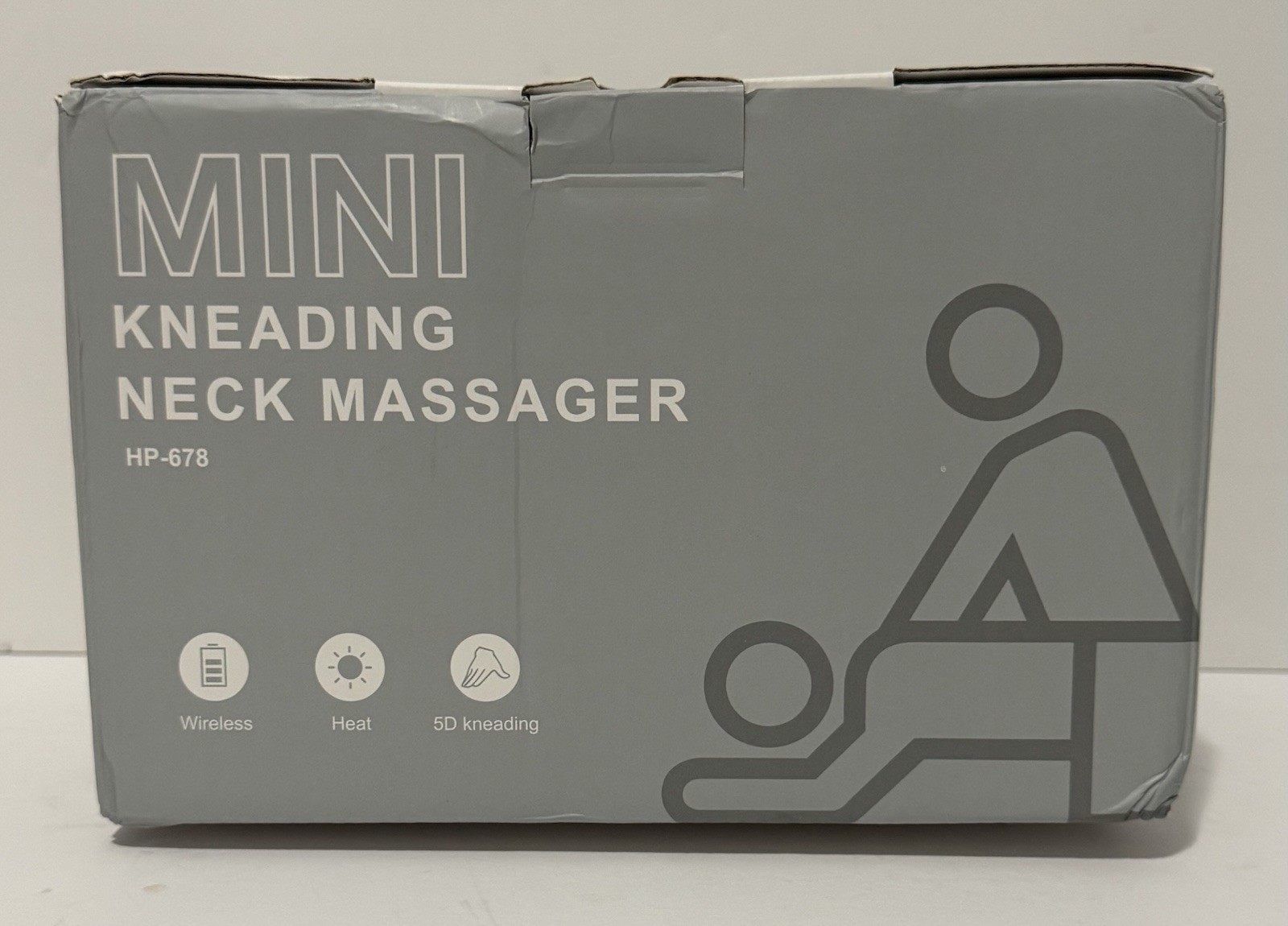 Wireless Heated Mini 5D Kneading Neck Massager HP-678, Beige