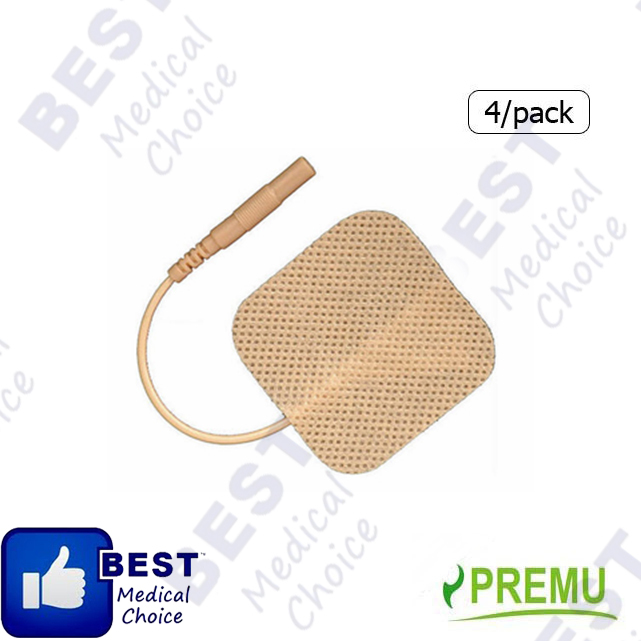 24 RE-USABLE PADS, FOR CHATTANOOGA MUSCLE STIMULATOR, 2X2 TAN CLOTH