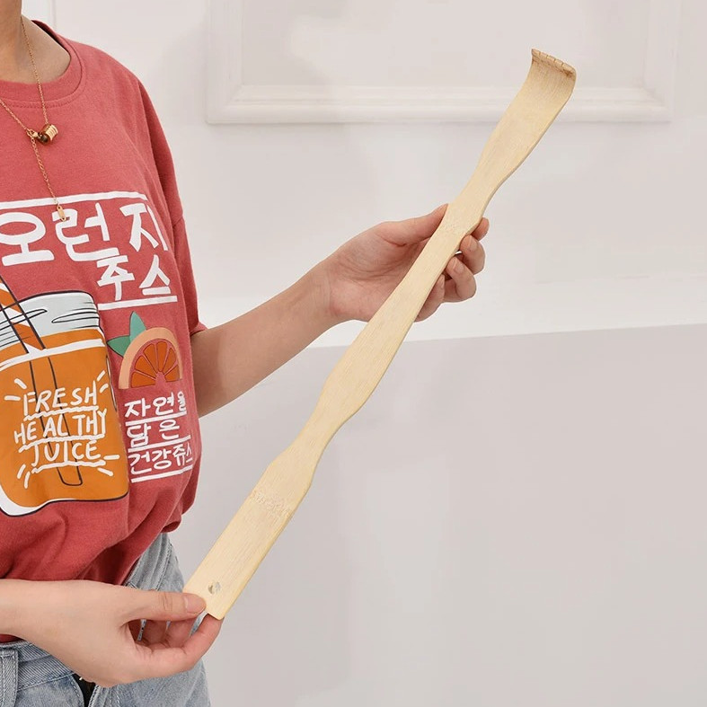 1pc Bamboo Back Scratcher Massage Stick Anti Itch Tool Relief Massage Stick