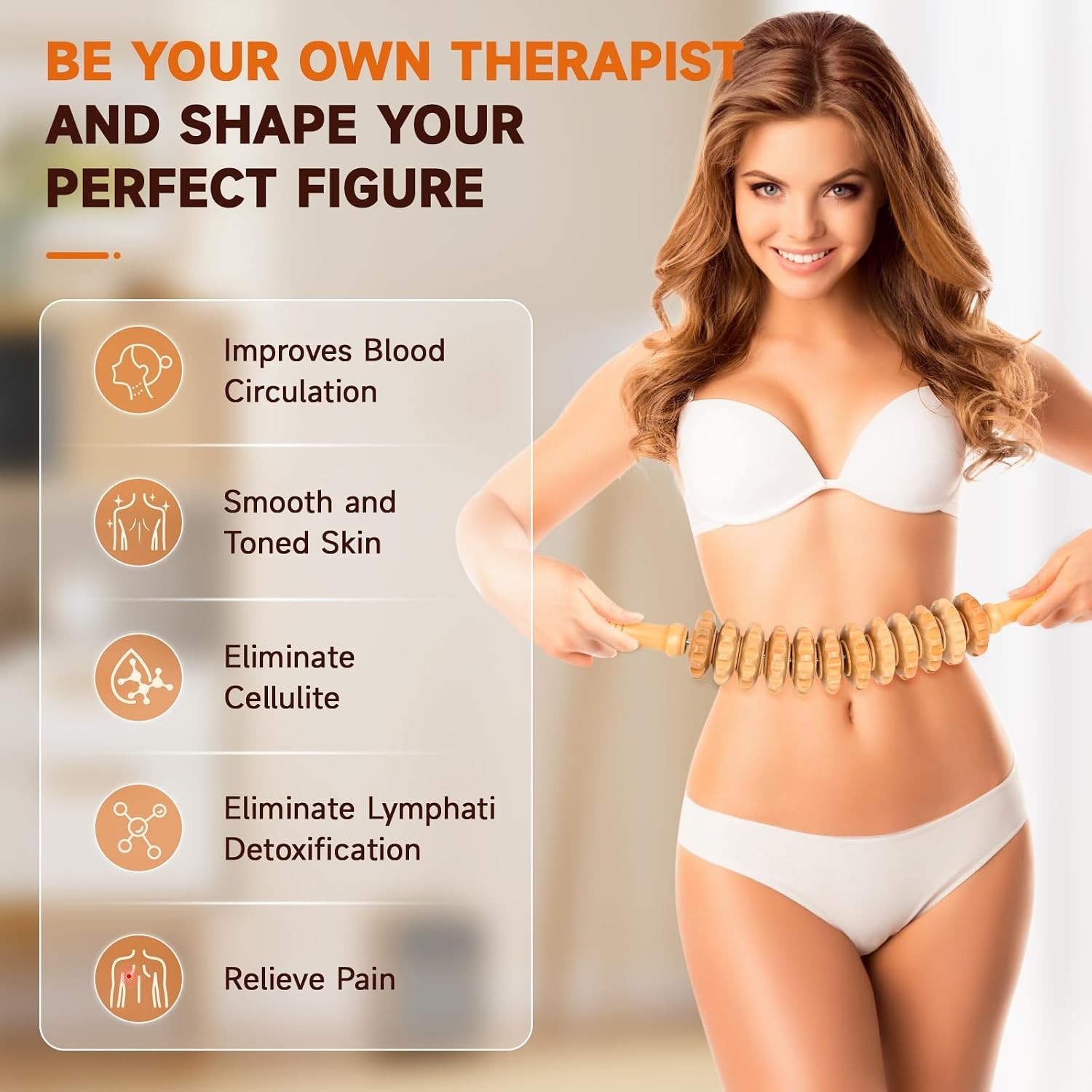 3-in-1 Wood Therapy Massage Tools Lymphatic Drainage Massager Maderoterapia Kit