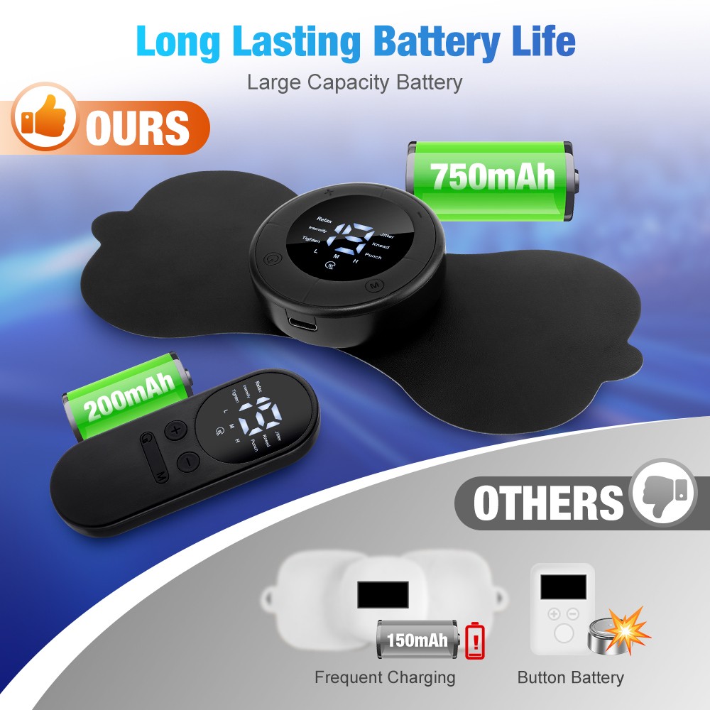 Electric Heating Tens Unit Muscle Stimulator Machine Pulse Massager Pain Relief