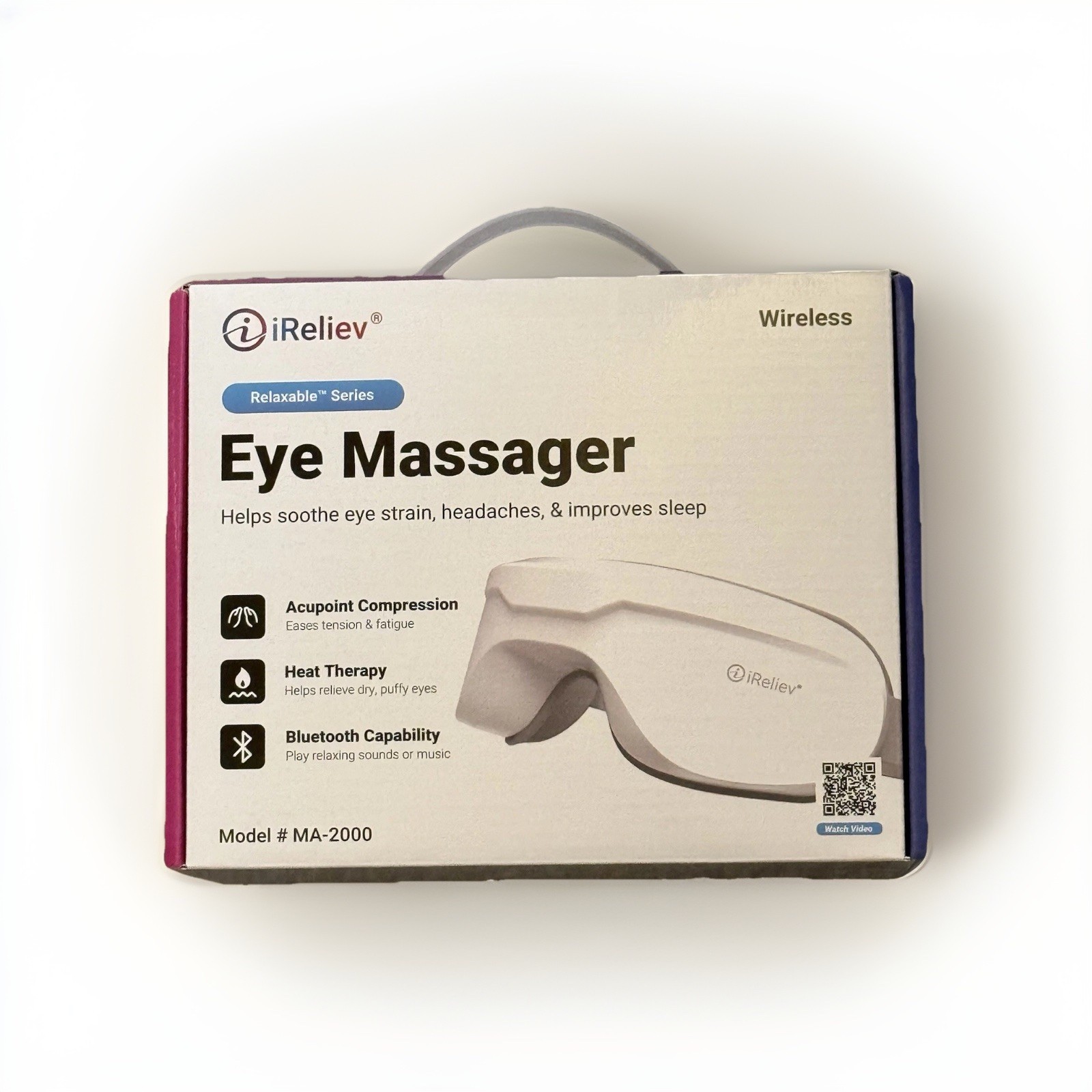iReliev Eye Massager Relaxable Series MA-2000 Acupoint Heat Wireless Bluetooth