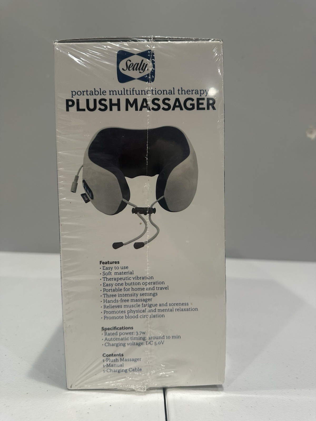 Sealy Portable Plush Massager Neck Shoulder Deep Muscle Relief