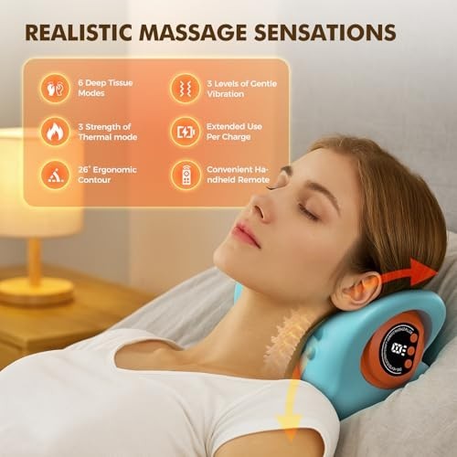 3-in-1 Neck Massager with Heat – Portable Adjustable Intensity for Relaxation at