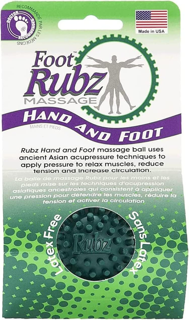 Foot Rubz Hand & Back Massage Ball – Relieve Pain from Plantar Fasciitis, Tight