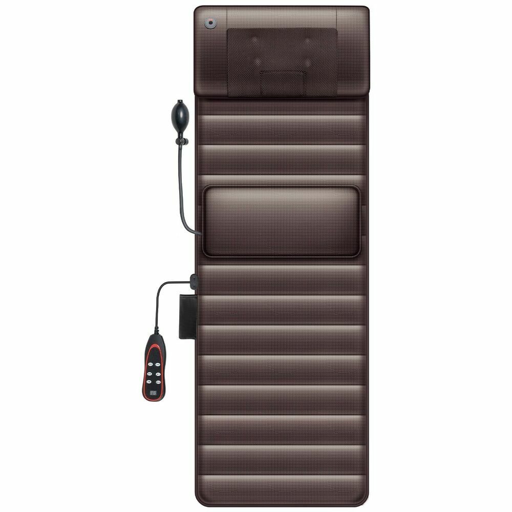 Full Body Vibration Electric Massage Mat Pad for Bed with Rotating Shiatsu