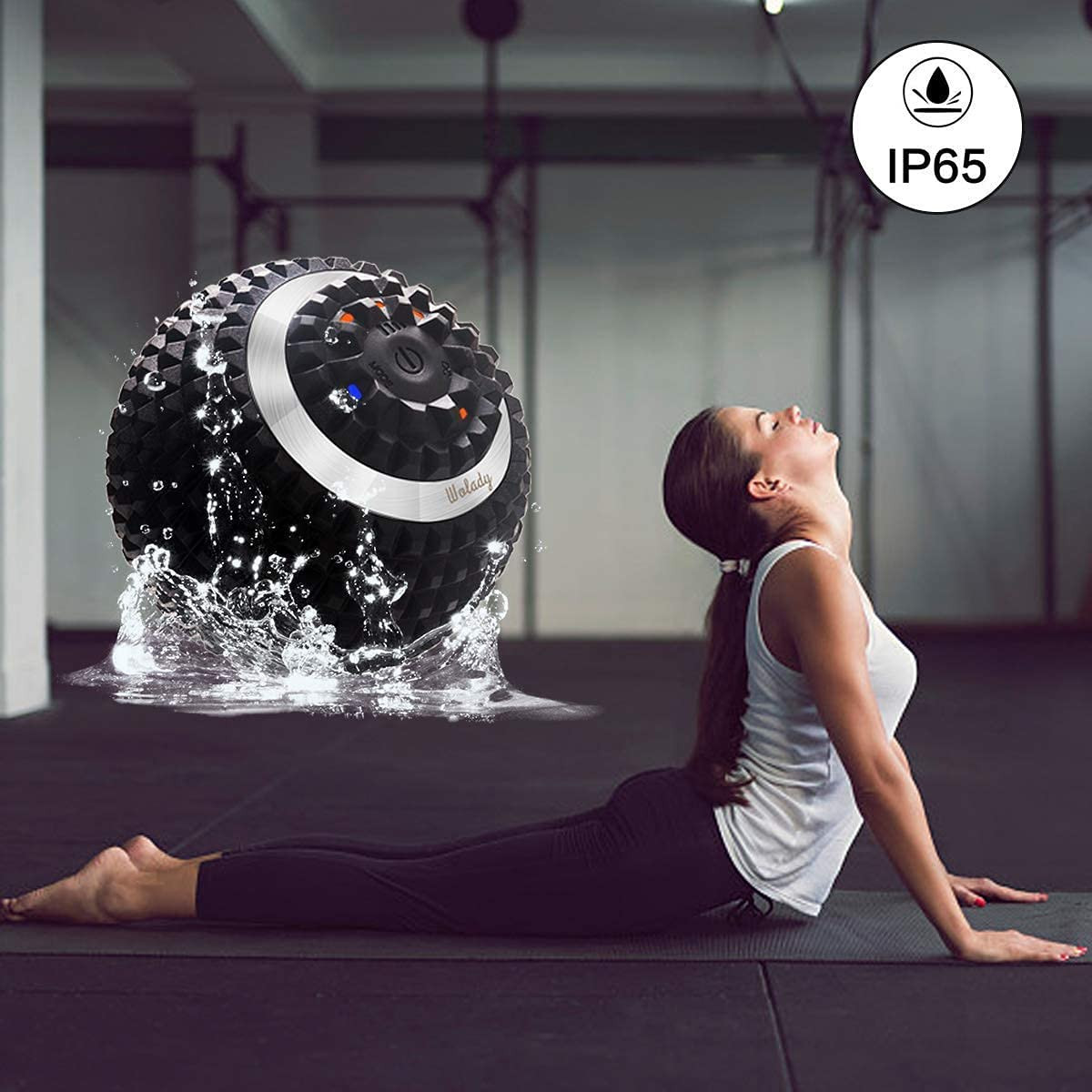Vibrating Massage Ball, 4-Speed High-Intensity Fitness Yoga Massage Roller Ball