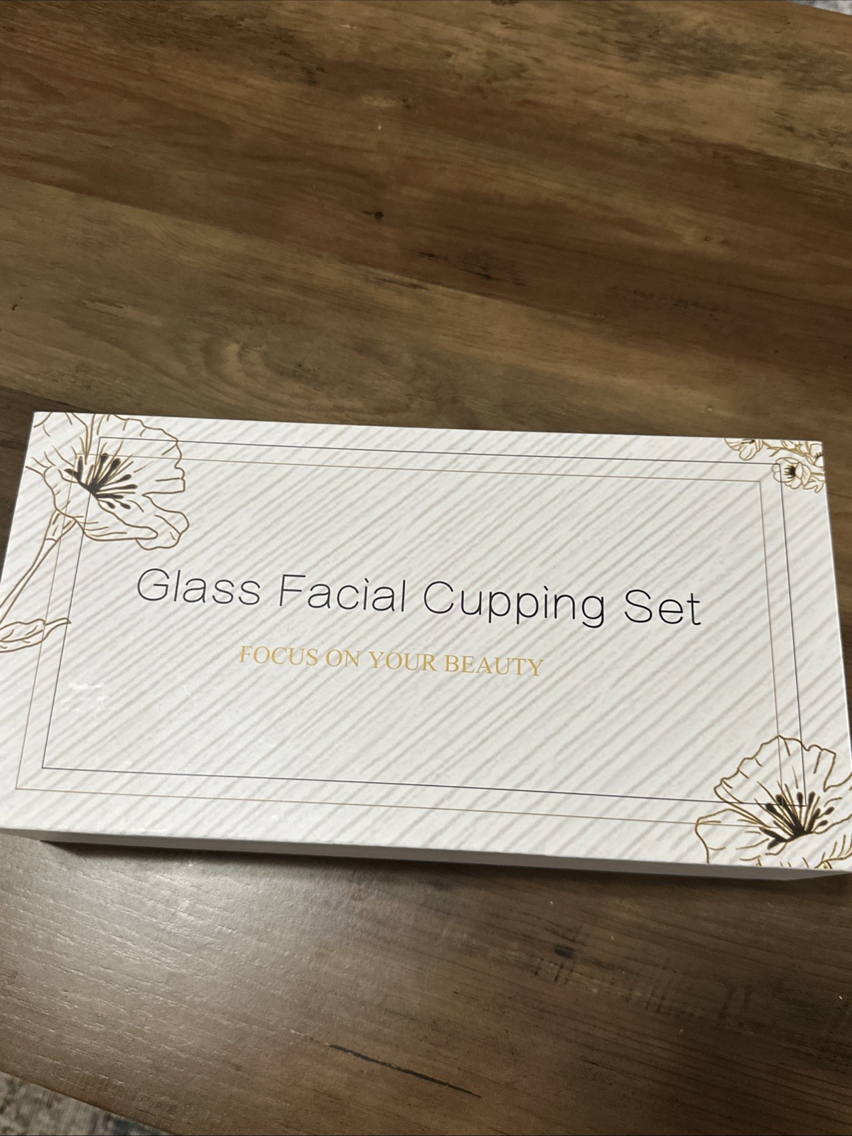 Glass Cupping Set 4-Piece Black Clear Manual Handheld Face Neck Massage Tool