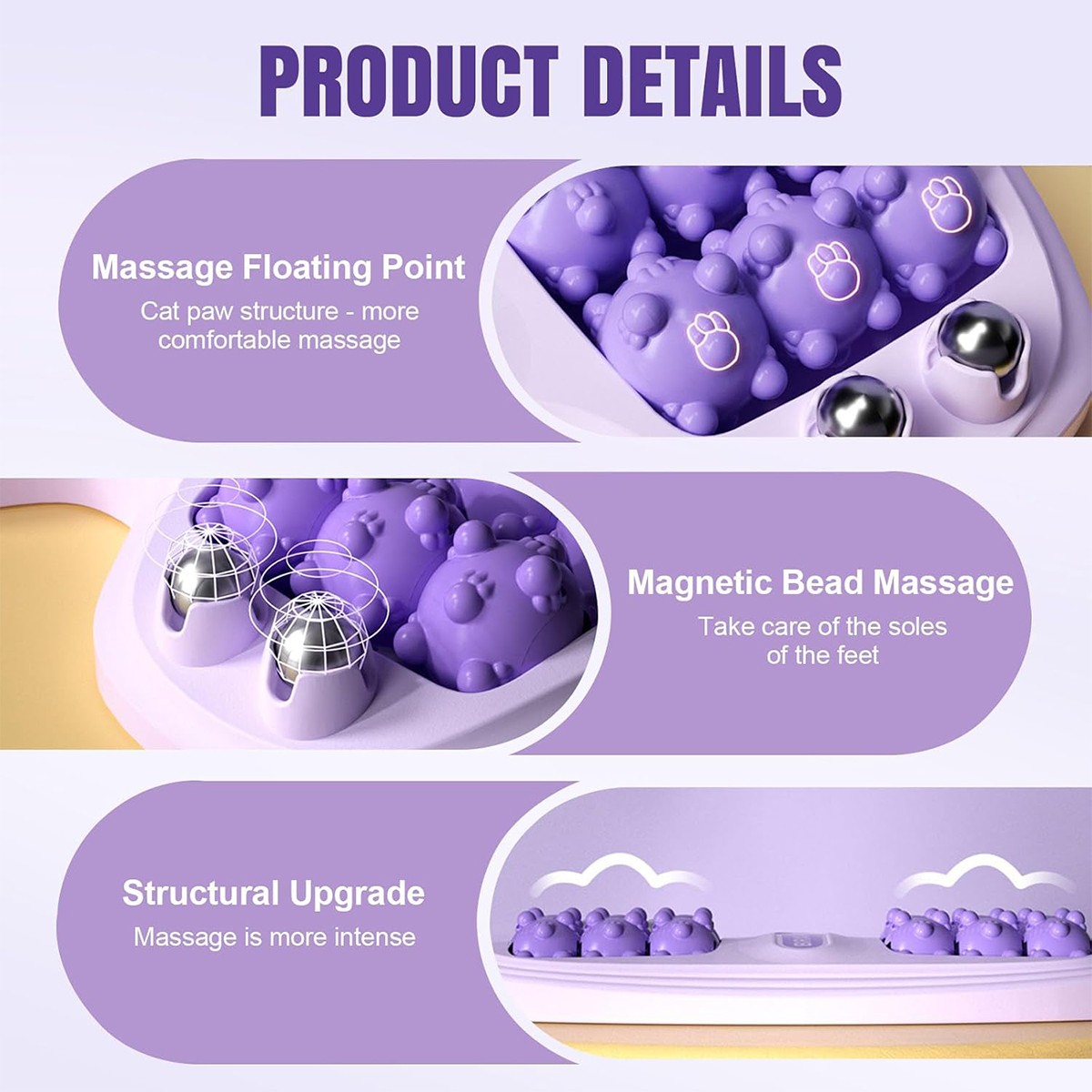 Dual Foot Massager Roller Foot Massage Plantar Fasciitis Relief Stress Relief