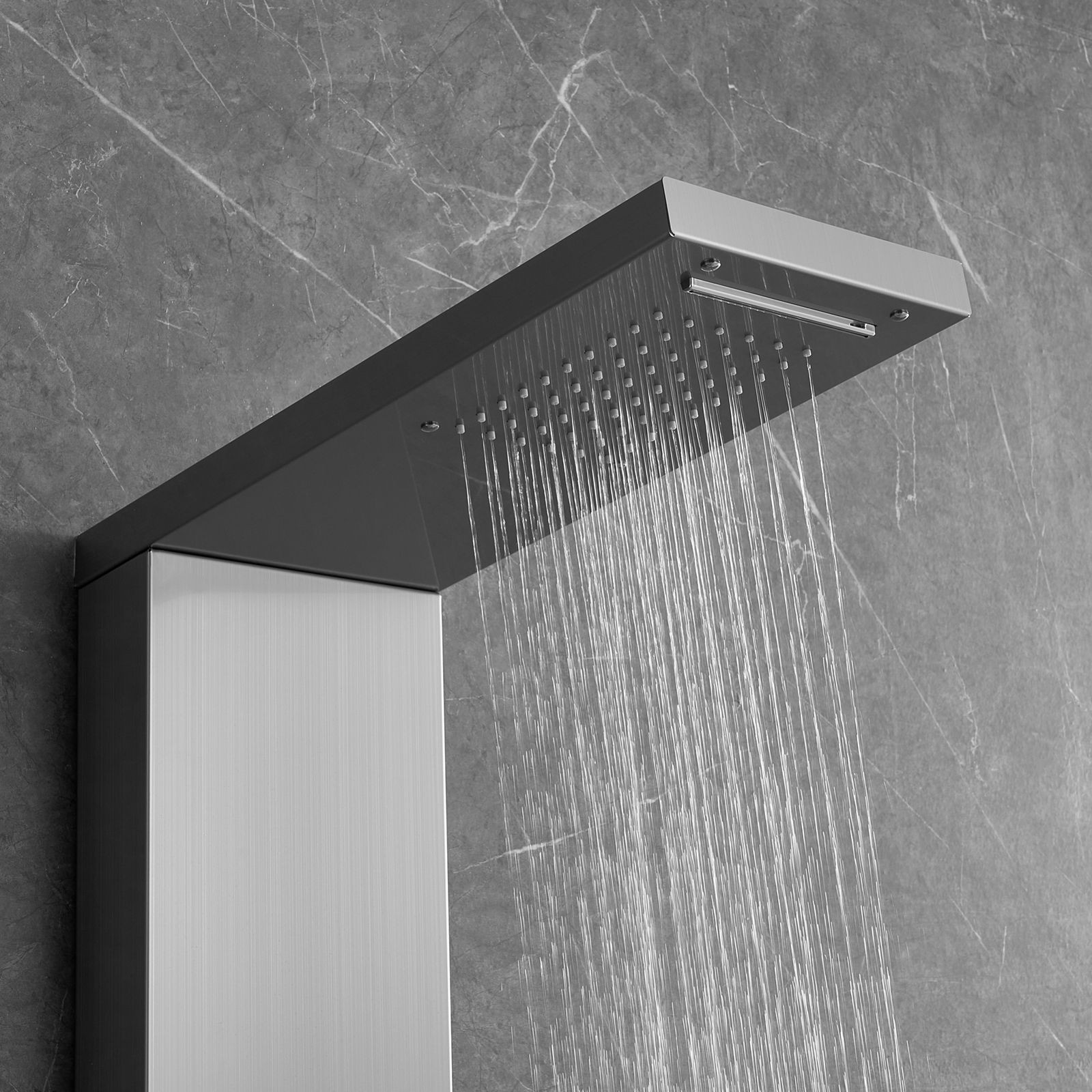 Stainless 4-in-1 Shower Rainfall Waterfall Massage Handheld 59in