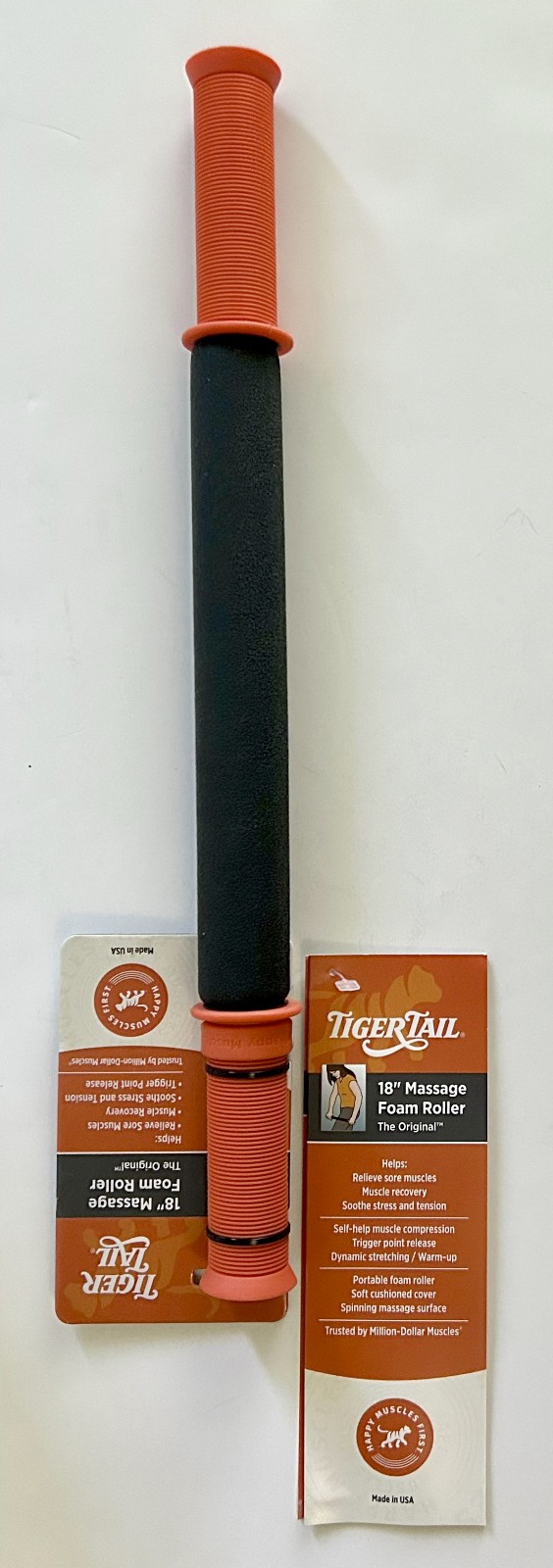 NEW Tiger Tail The Original 18″ Body Massage Stick Deep Tissue Foam Roller