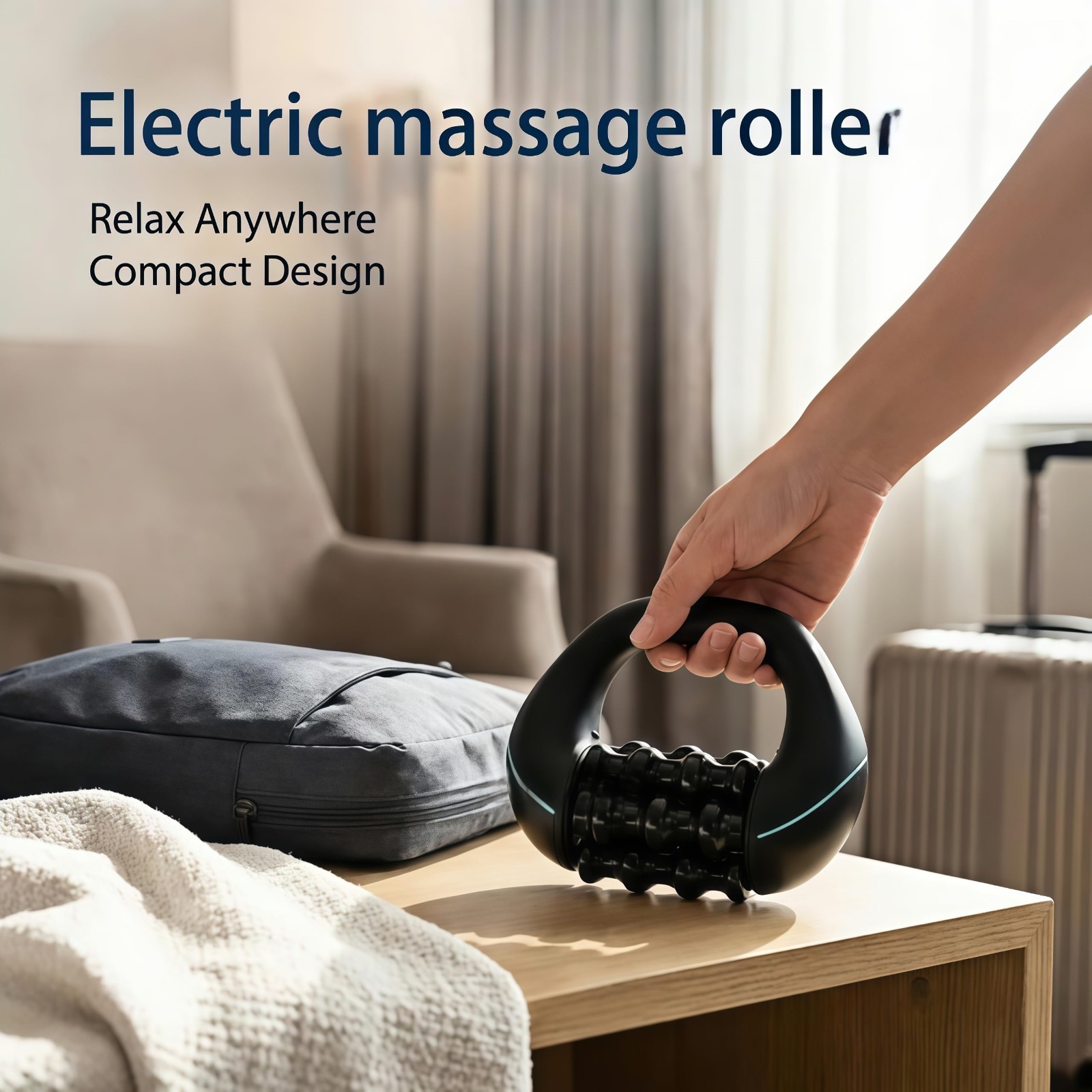 Electric Handheld Rolling Massager Full Body Muscle Roller for Leg Back Shoulder